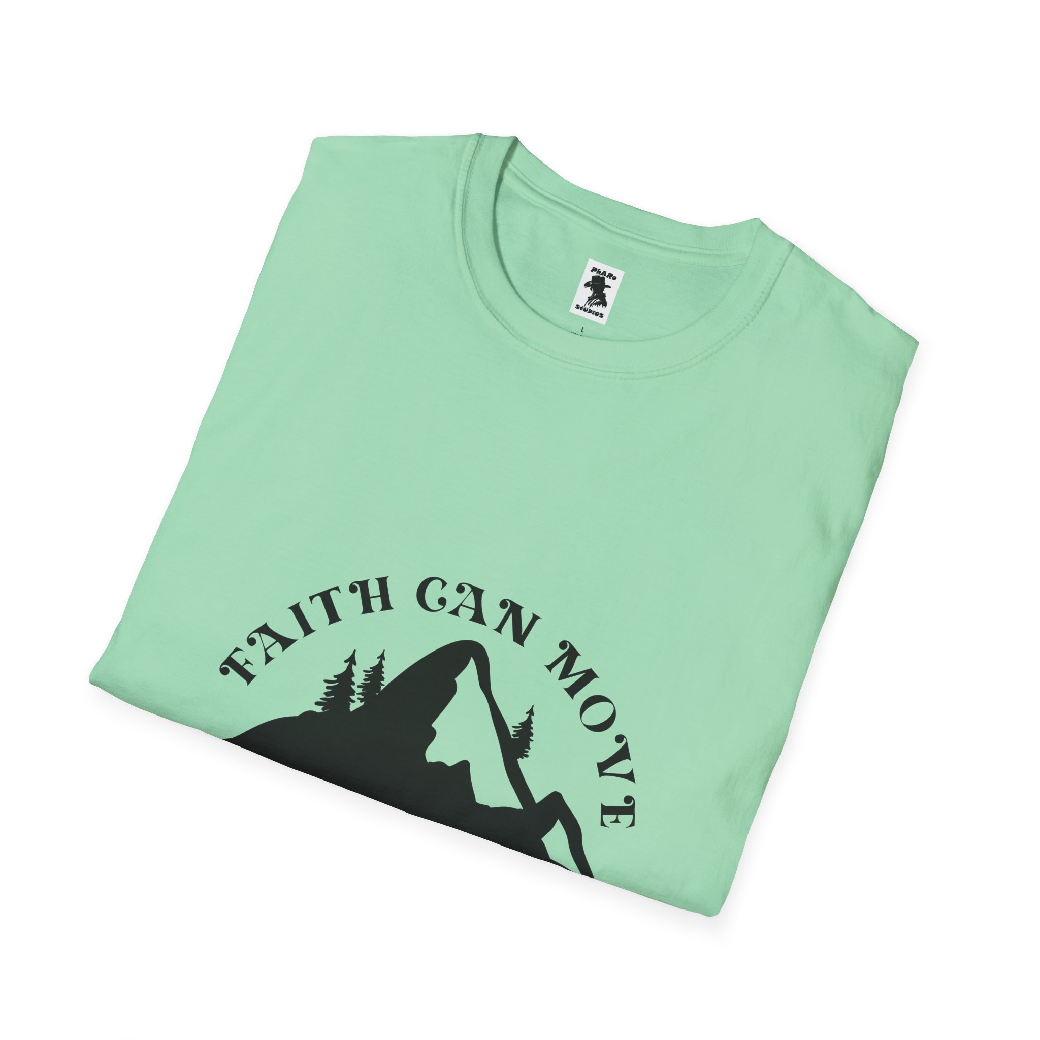 Inspirational Unisex Softstyle T-Shirt - 'Faith Can Move Mountains' - Image 20