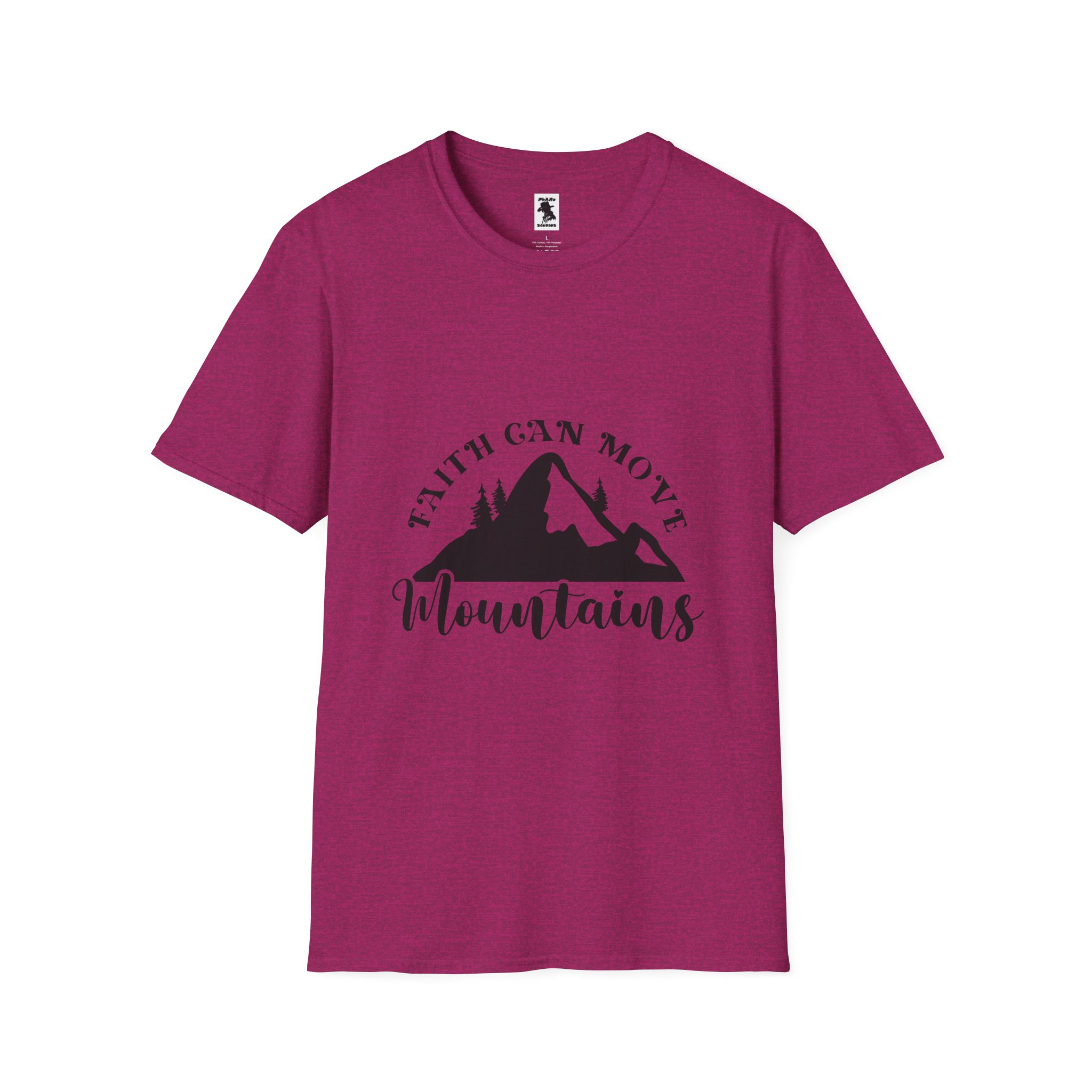 Inspirational Unisex Softstyle T-Shirt - 'Faith Can Move Mountains' - Image 21