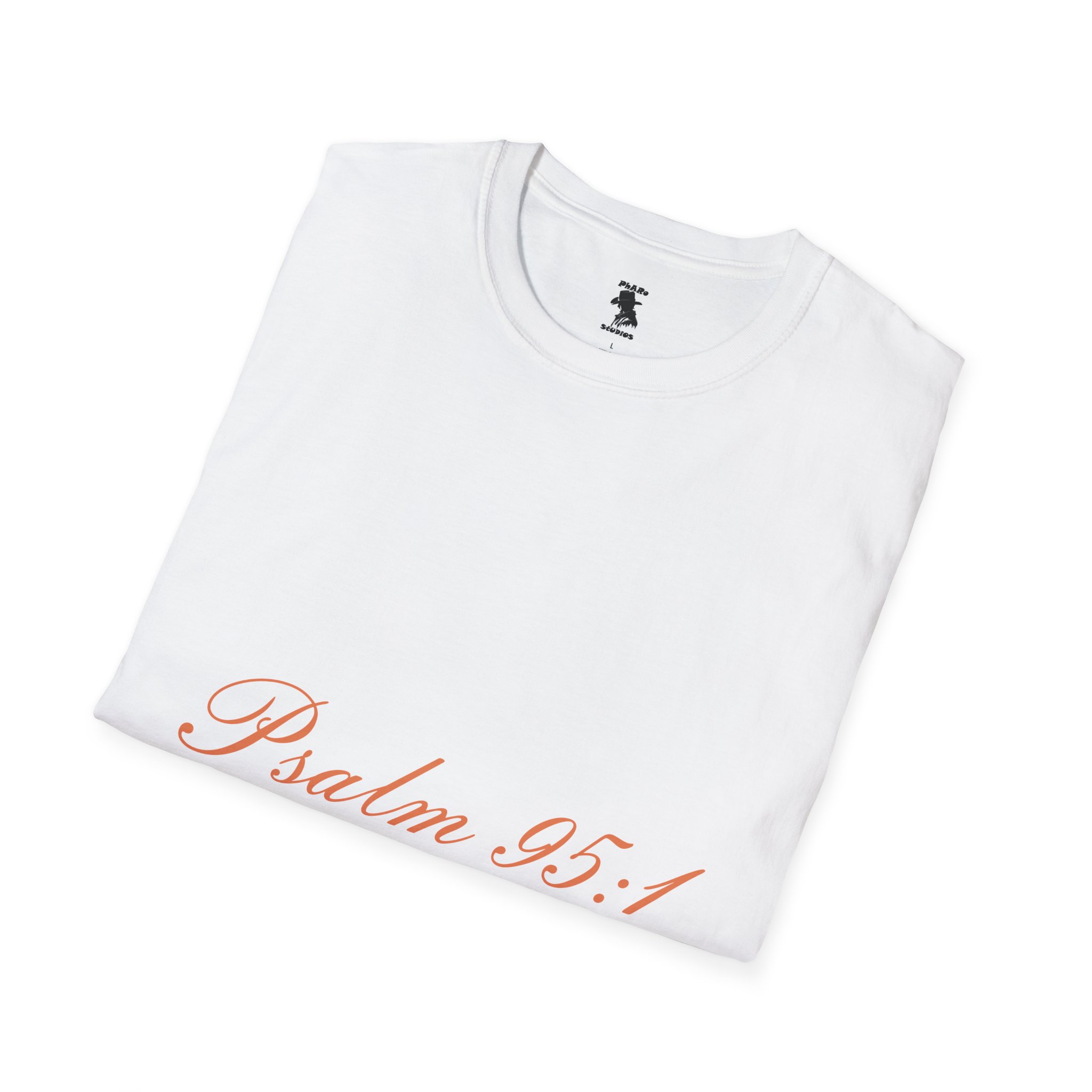 Inspirational Psalm 95:1 Unisex Softstyle T-Shirt - Image 4