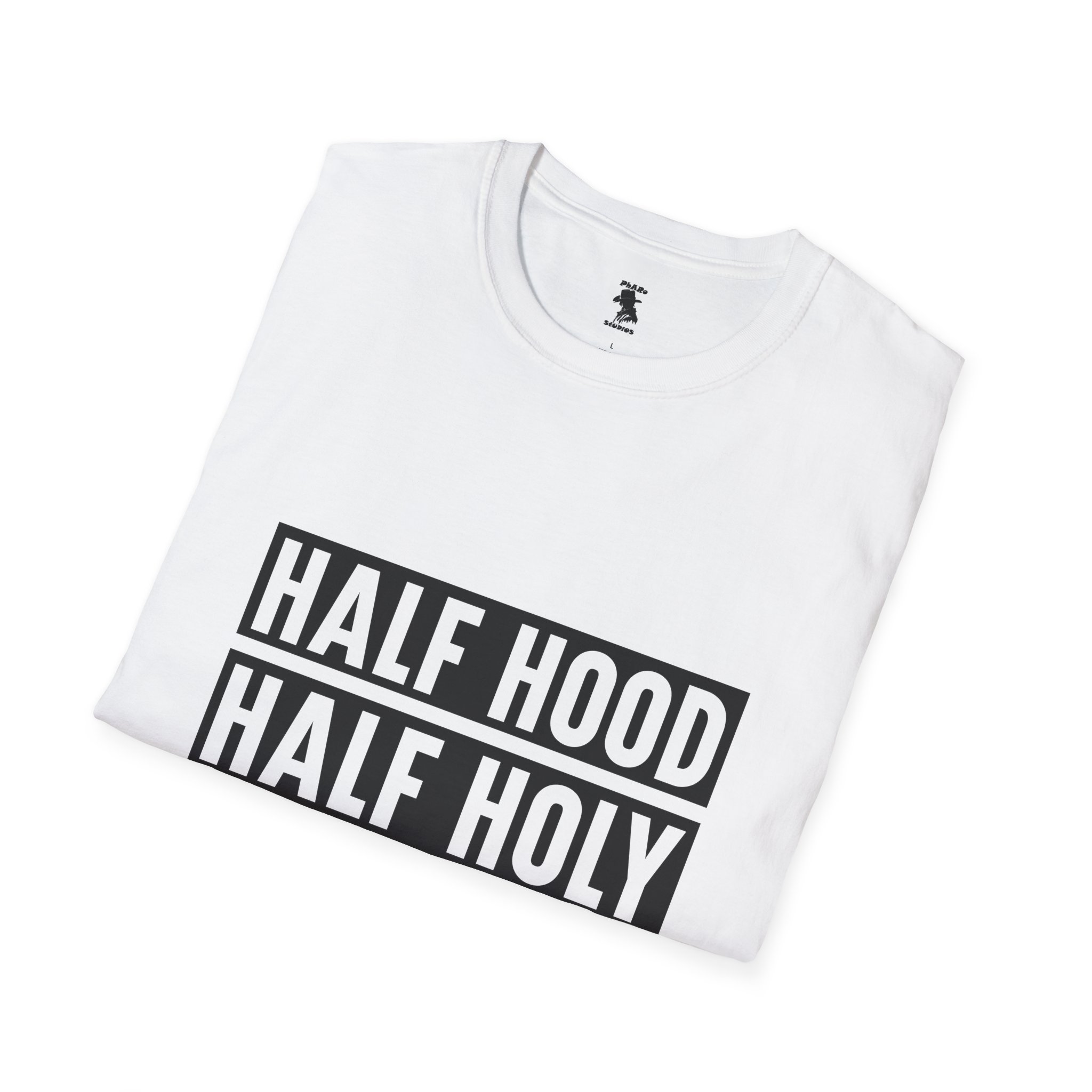 Half Hood Half Holy Unisex Softstyle T-Shirt - Pray with Me Graphic Tee - Image 8