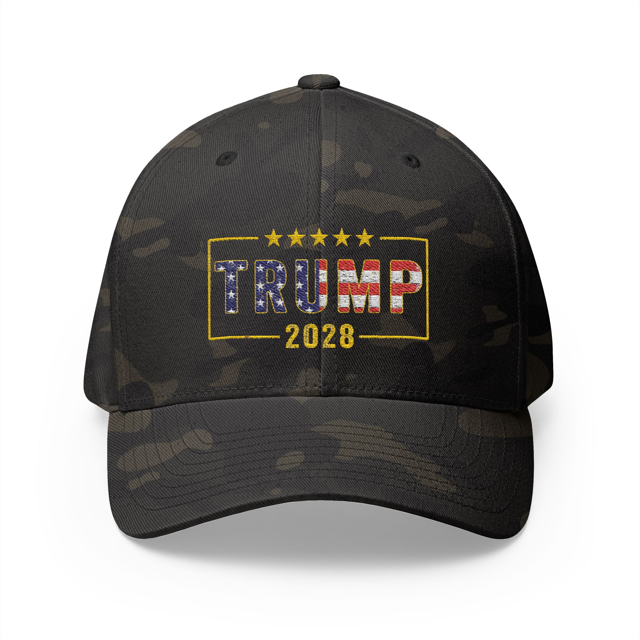 Trump 2028 Embroidered Baseball Cap — Patriotic American Flag Design - Image 25