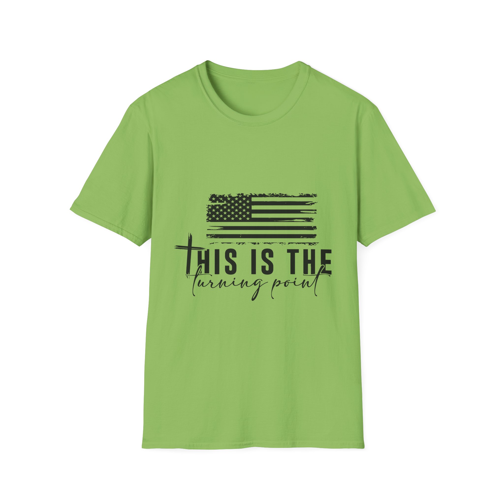 "This Is The Turning Point" Distressed American Flag Tee - Image 13
