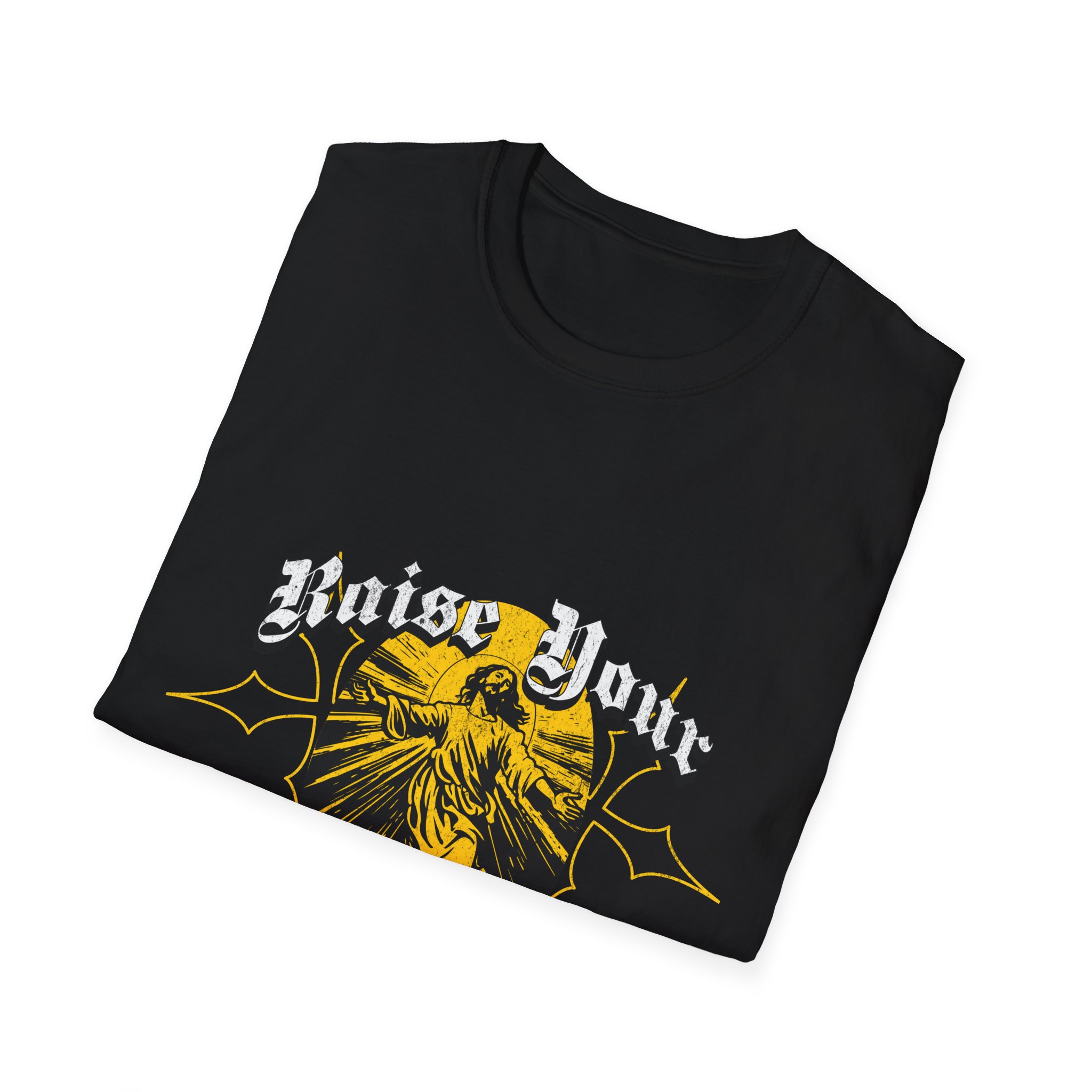Raise Your Hand to the Lord Unisex Softstyle T-Shirt - Image 4