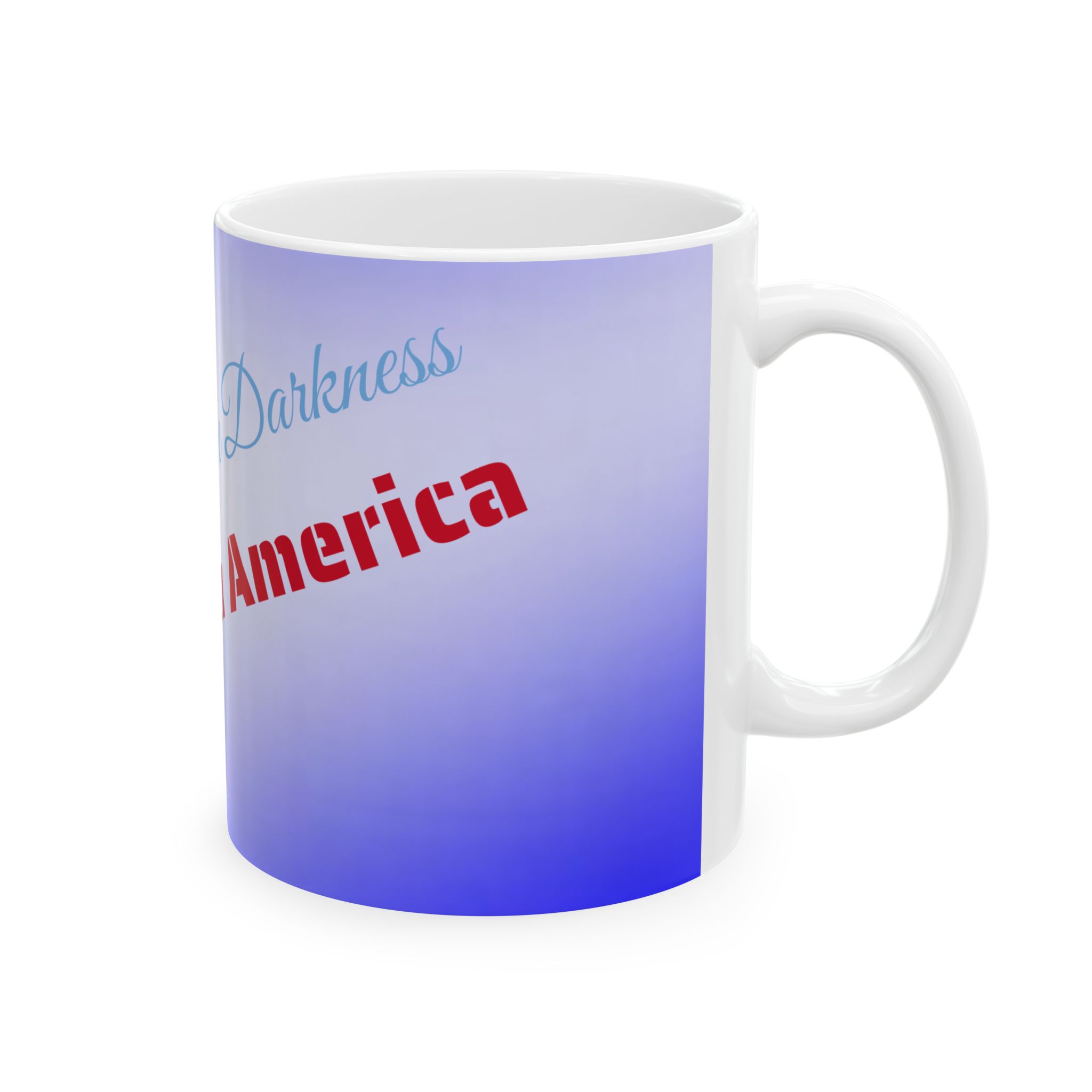 Courage in the Darkness Ceramic Mug, Inspirational Gift for Coffee Lovers, Motivational Tea Cup, American Pride Mug, Unique Home Decor - Image 4
