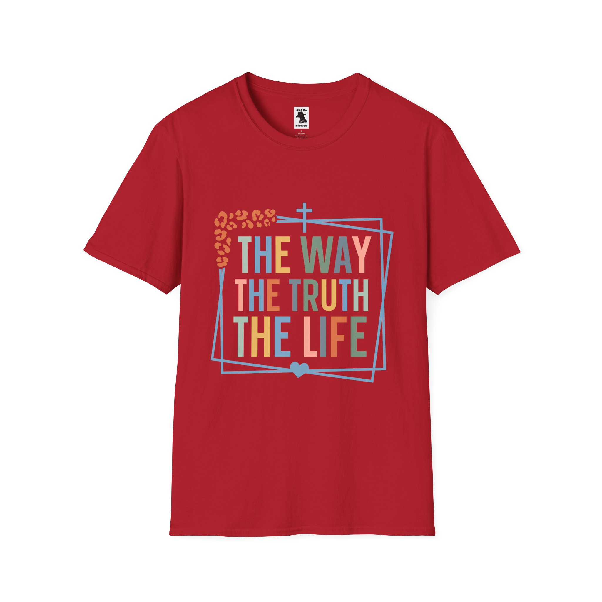 Inspirational Unisex Softstyle T-Shirt - "The Way, The Truth, The Life" - Image 41