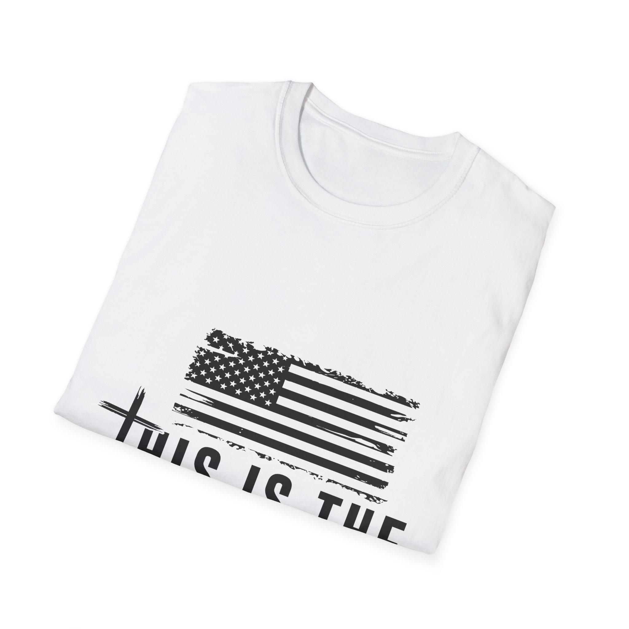 "This Is The Turning Point" Distressed American Flag Tee - Image 4