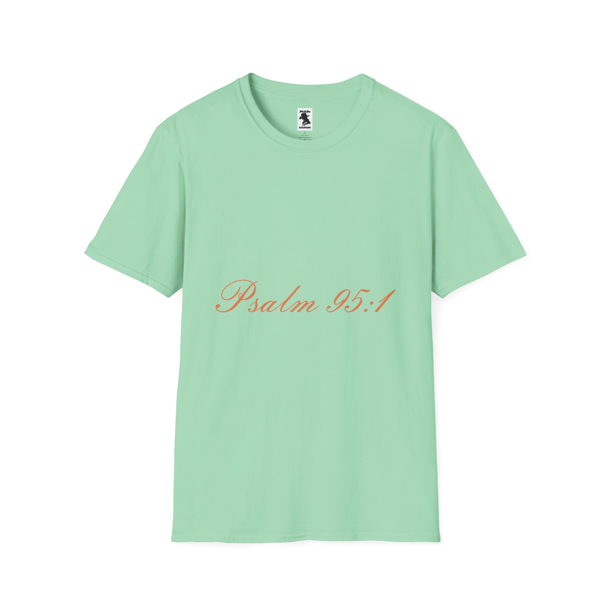 Inspirational Psalm 95:1 Unisex Softstyle T-Shirt - Image 17