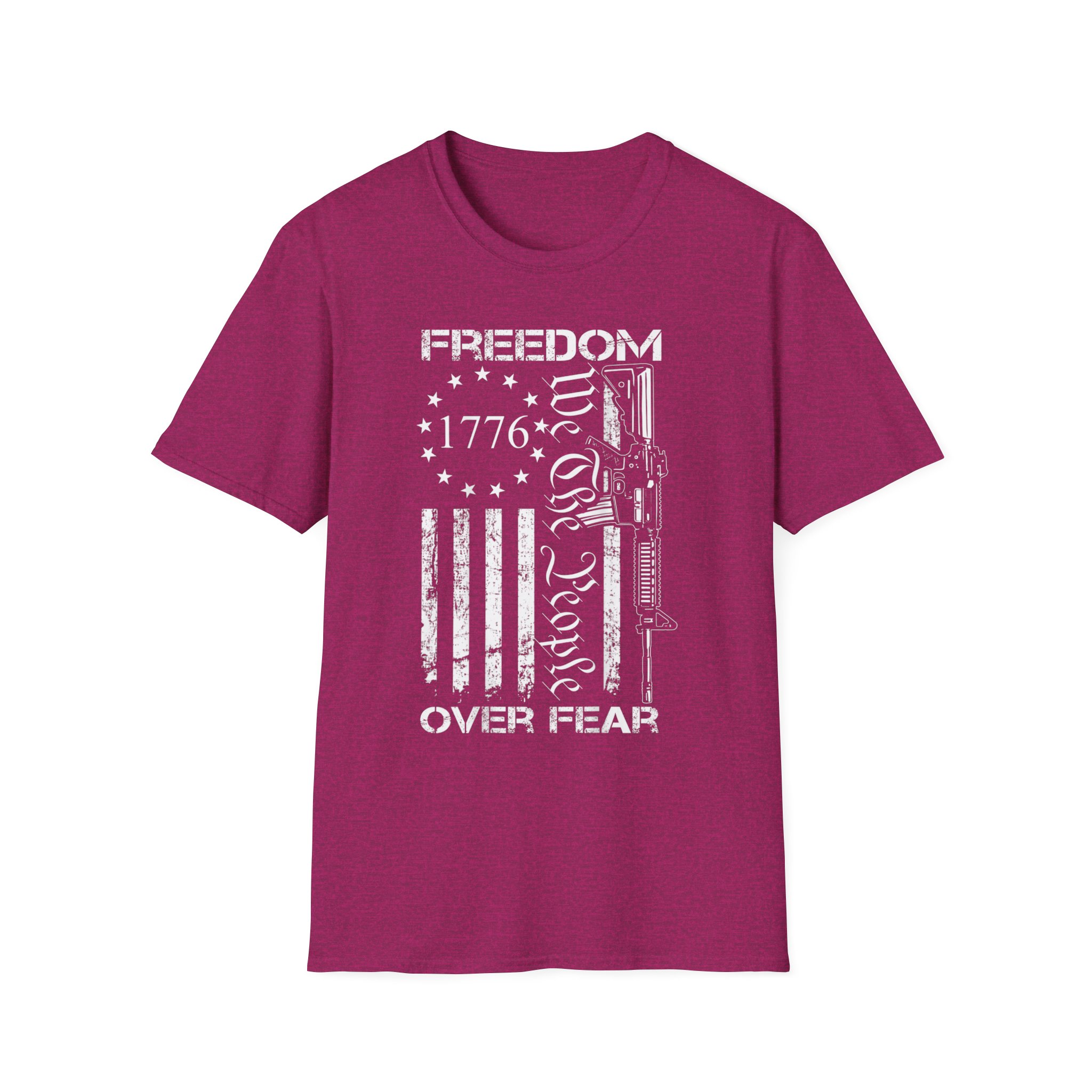 Freedom Over Fear 1776 Flag T-Shirt — We The People Patriotic Gun Rights Tee - Image 5