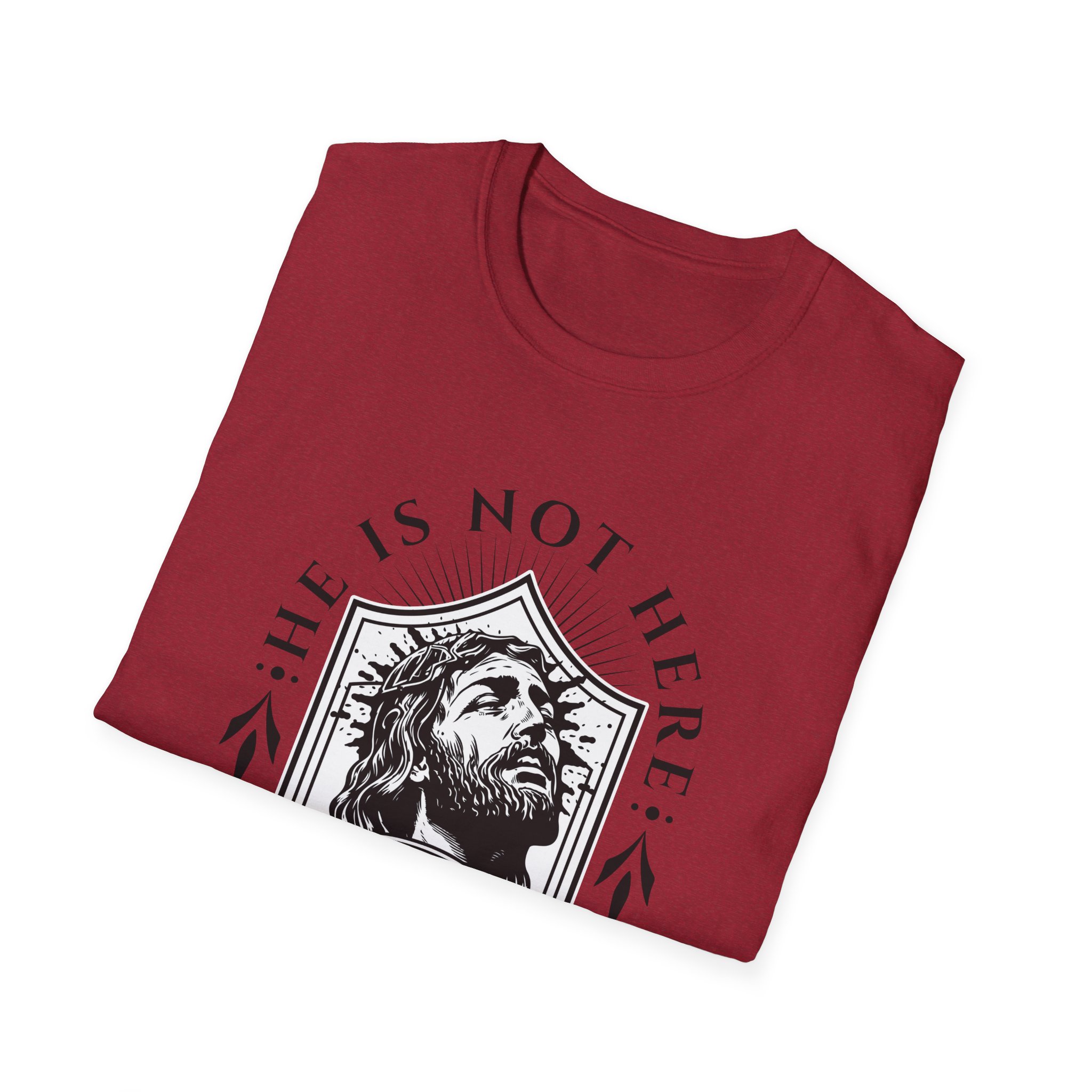 He Is Risen T-Shirt — Christian Easter Faith Shirt (Matthew 28:6) - Image 22