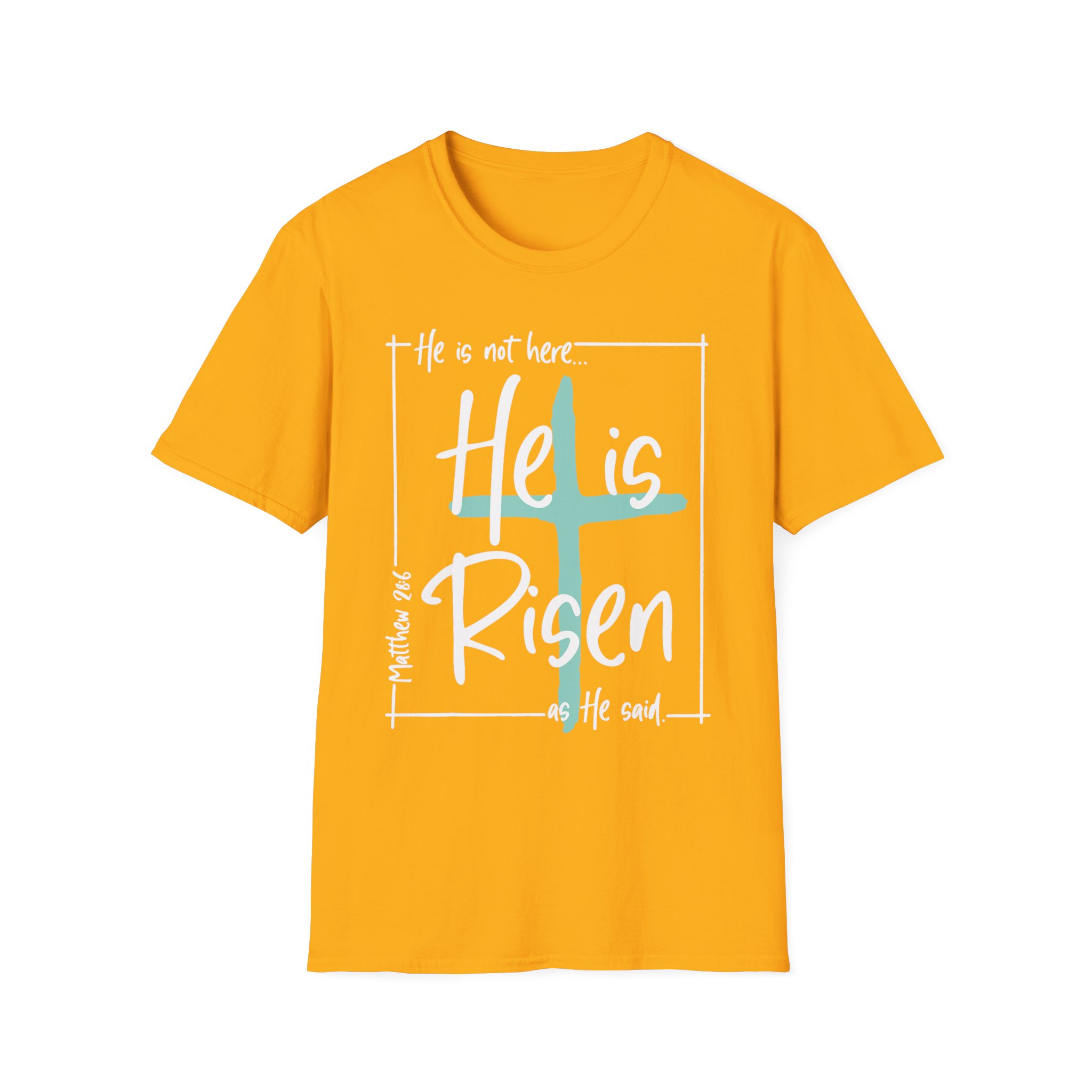 He Is Risen T-Shirt — Christian Easter Cross Tee - Image 7