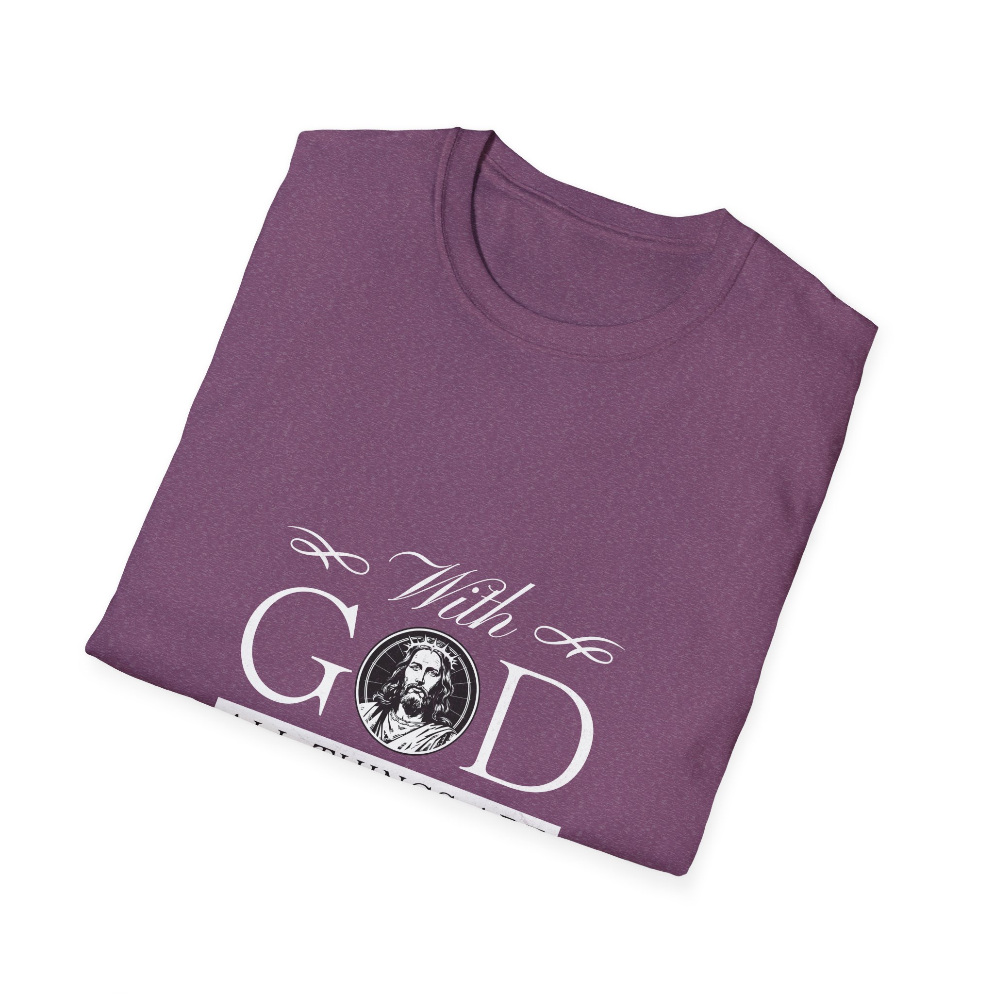 Faith T-Shirt — "With God All Things Are Possible" Inspirational Christian Tee - Image 22