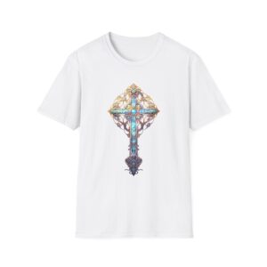Ornate Stained Glass Cross T-Shirt