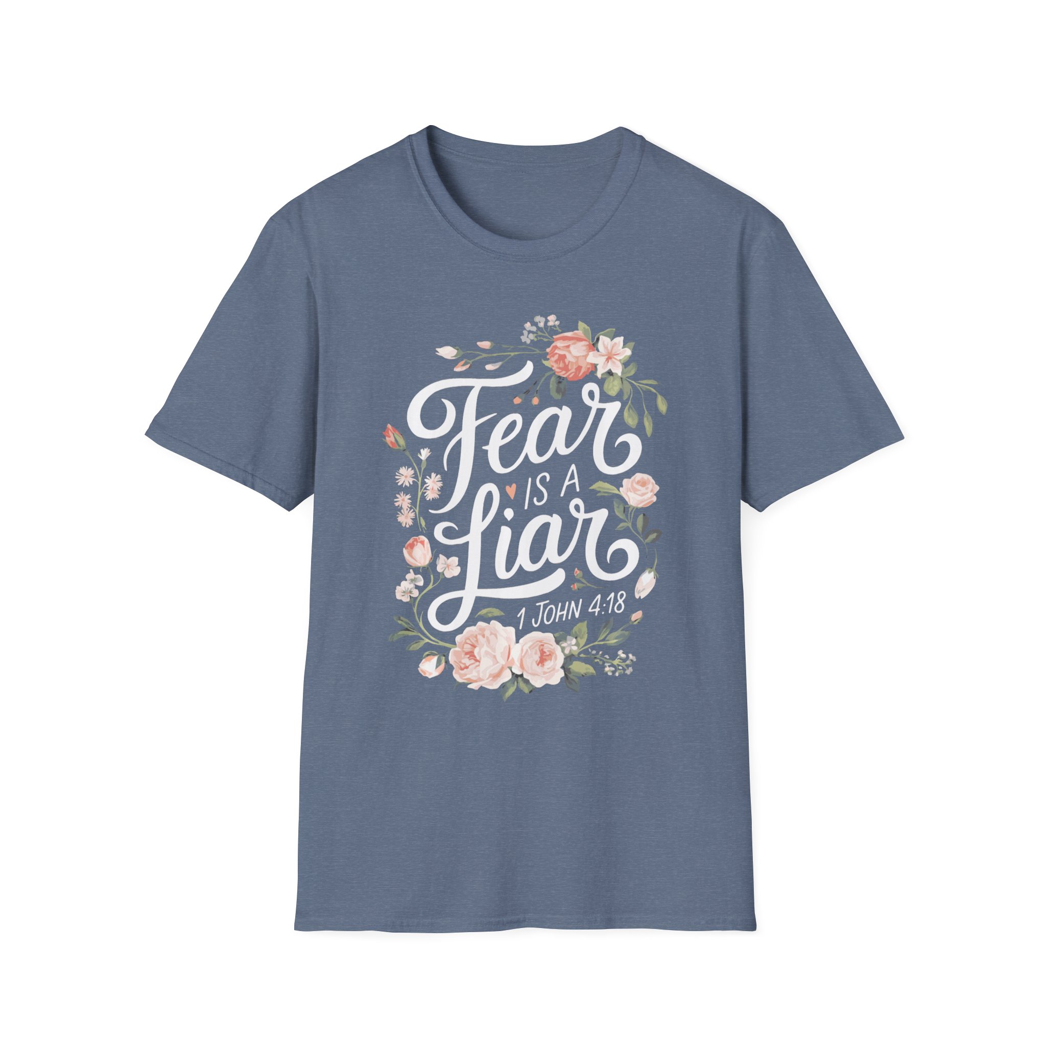Fear Is a Liar T-Shirt — Floral Christian Scripture Tee (1 John 4:18) - Image 7