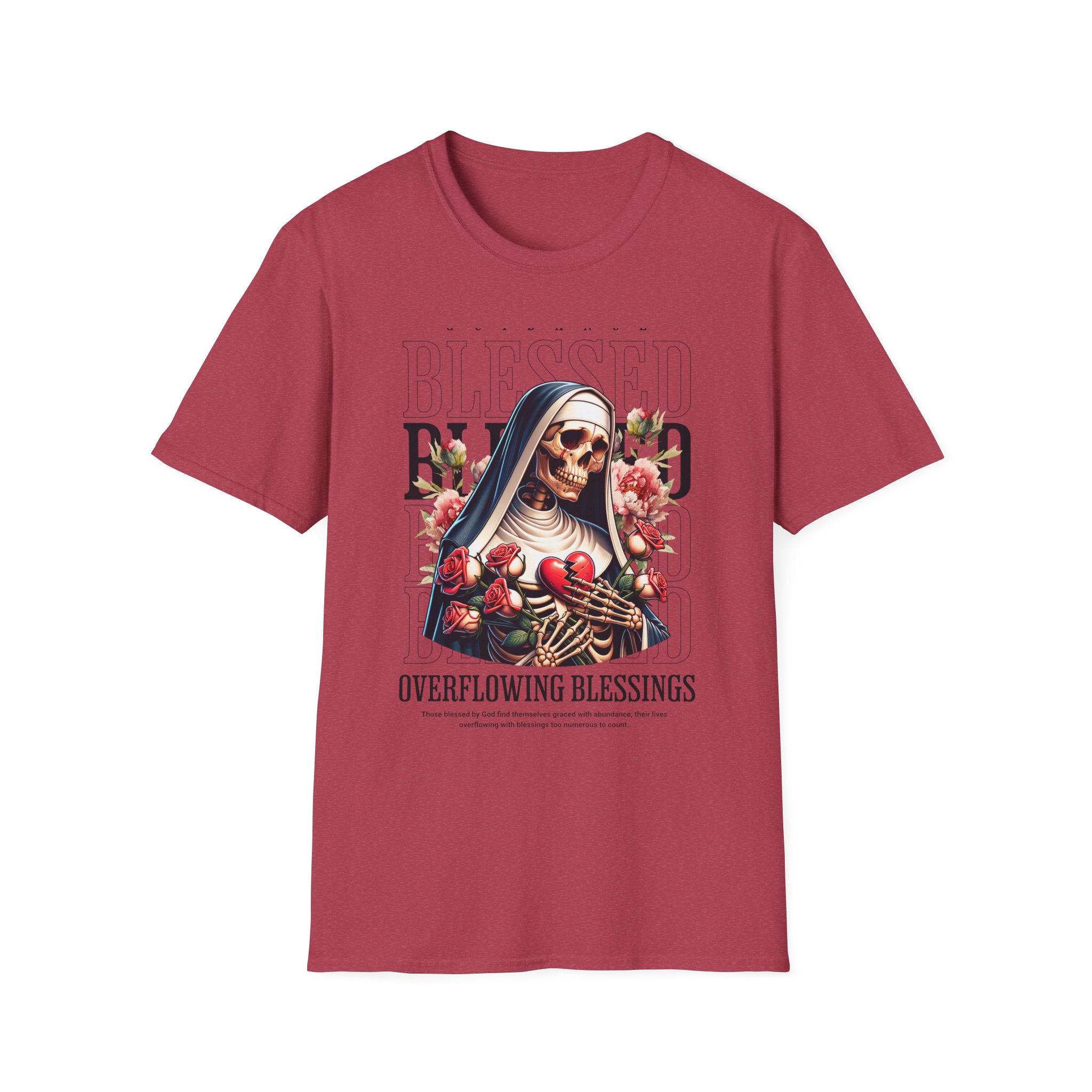 Blessed Nun T-Shirt — "Overflowing Blessings" Graphic Tee - Image 25