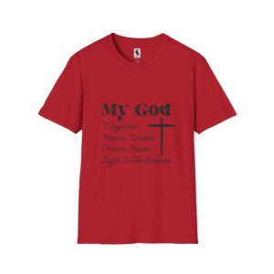 Inspirational Christian T-Shirt - My God Waymaker, Miracle Worker, Promise Keeper