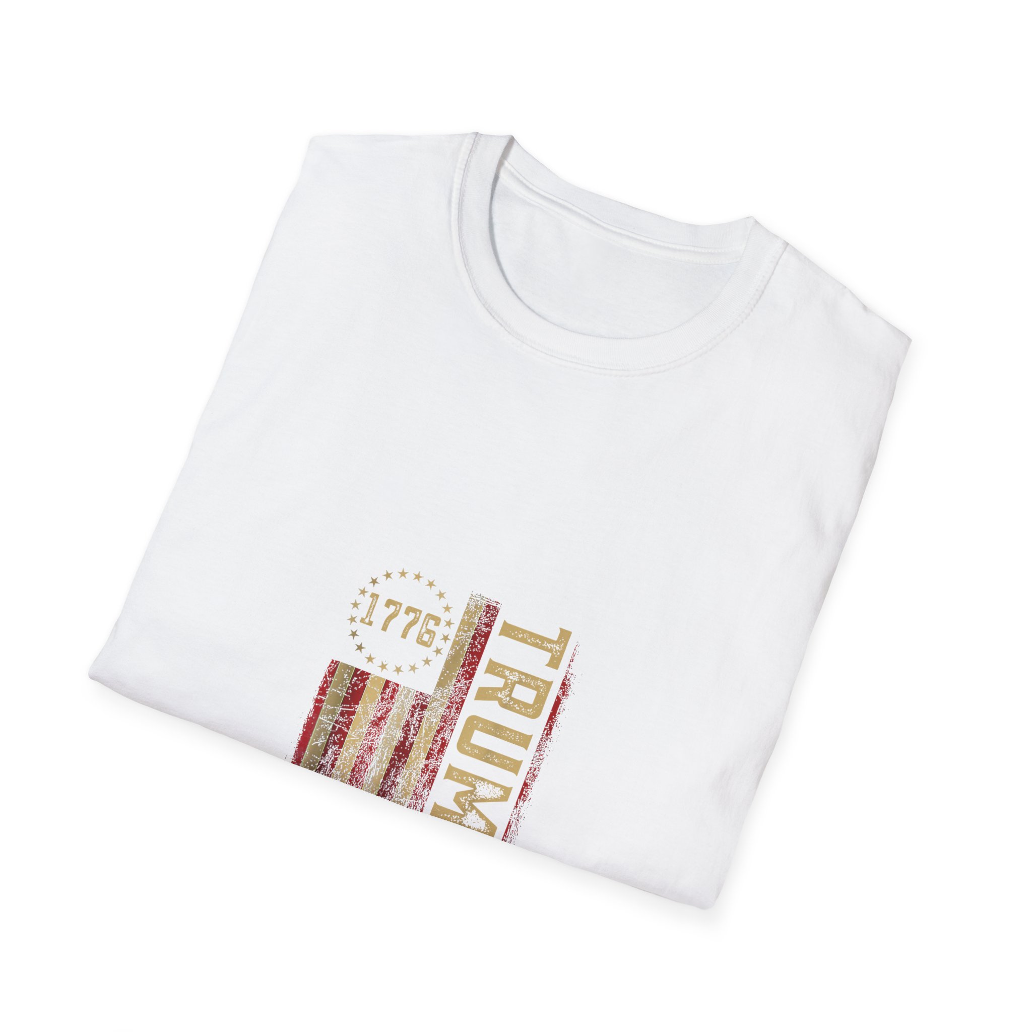 Trump 1776 Vintage Flag T-Shirt - EST 2028 Patriotic Tee - Image 4