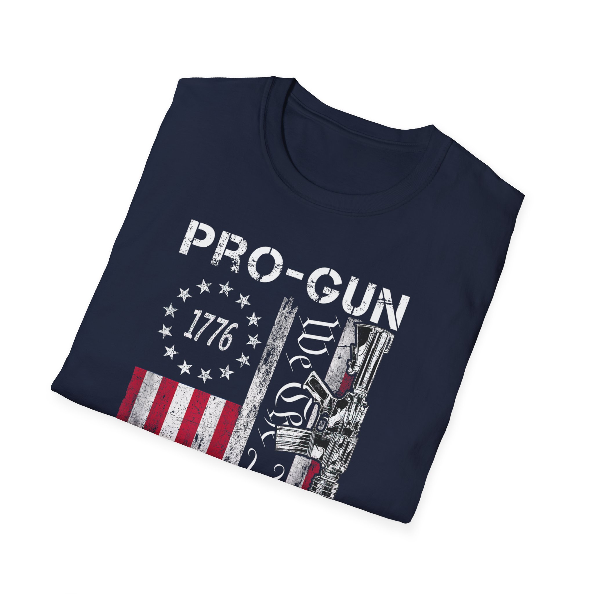 Pro-Gun Anti-Idiot T-Shirt — 1776 American Flag & 'We The People' Rifle Tee - Image 2