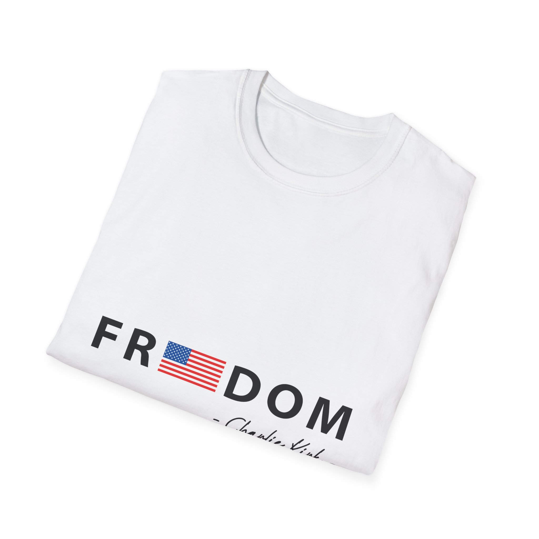 Freedom T-Shirt — "Freedom" with American Flag Graphic - Image 4