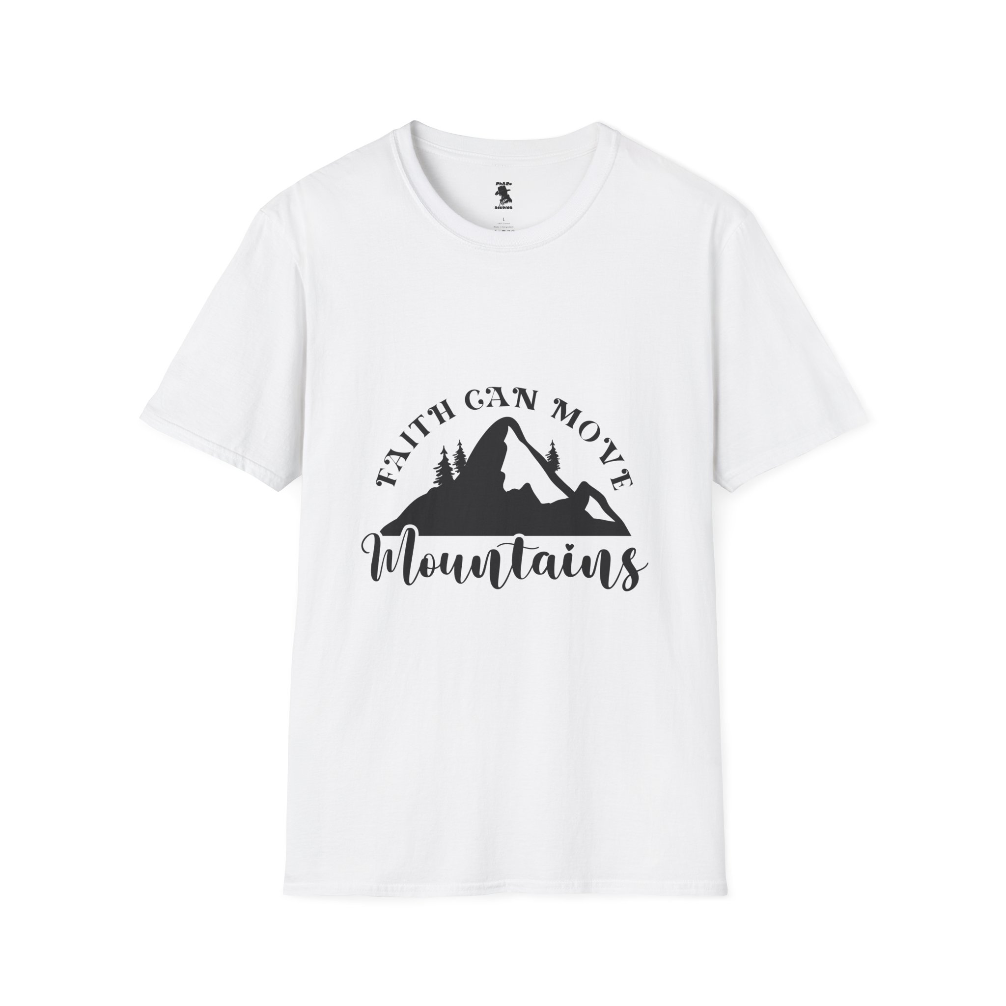 Inspirational Unisex Softstyle T-Shirt - 'Faith Can Move Mountains' - Image 5