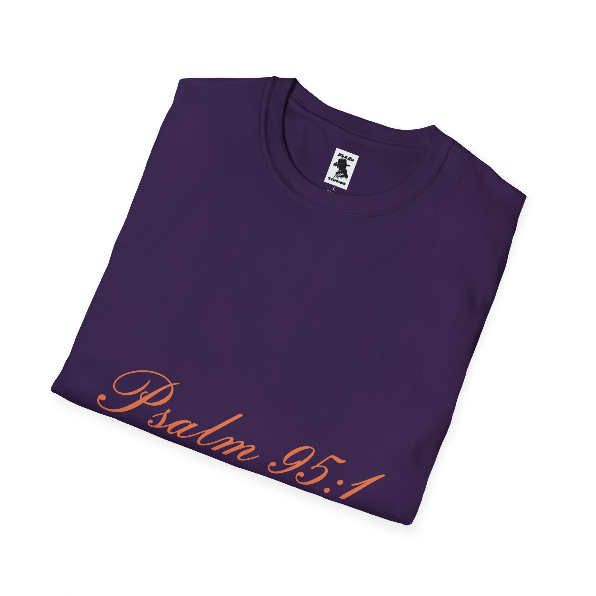 Inspirational Psalm 95:1 Unisex Softstyle T-Shirt - Image 36