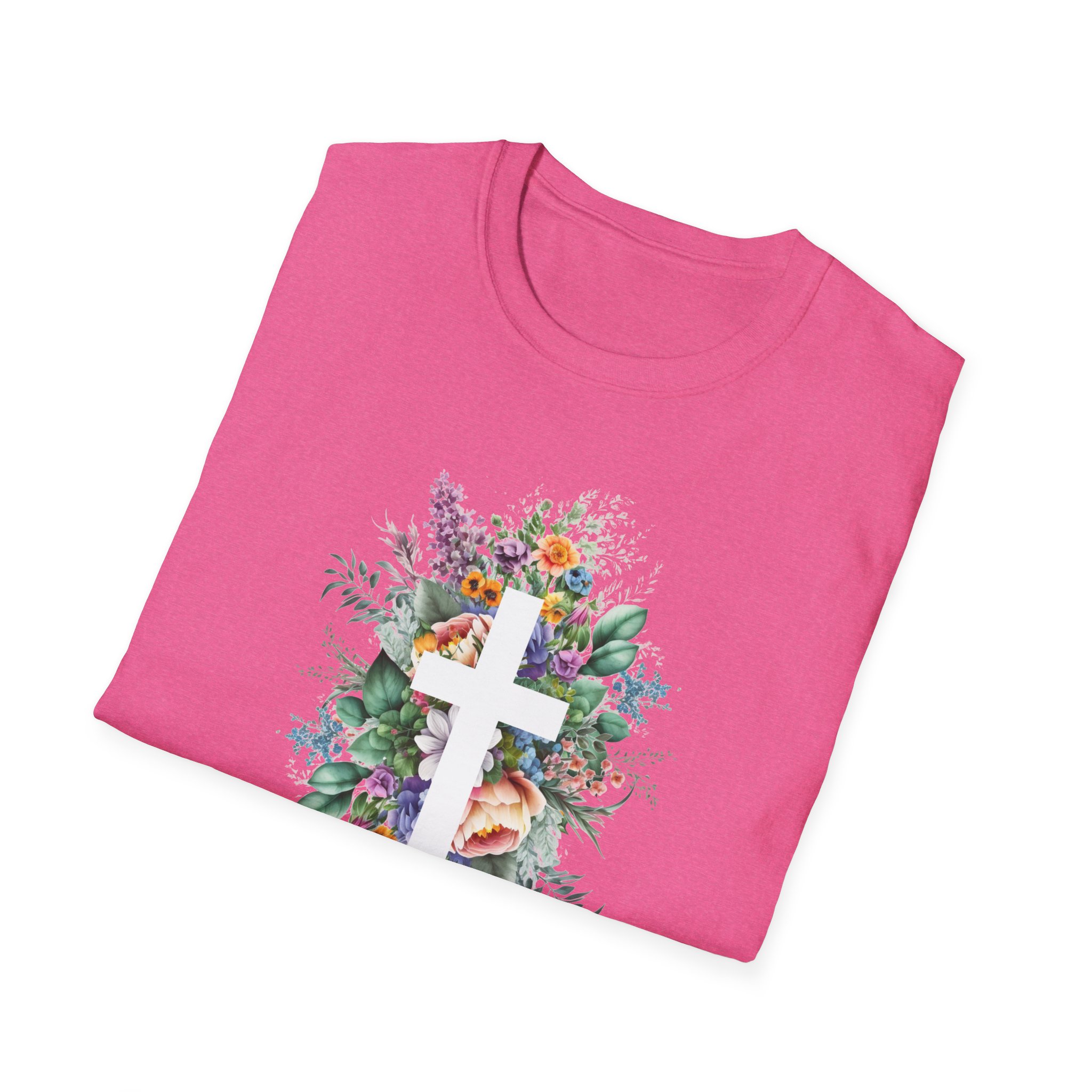 Easter Floral Cross T-Shirt — "Happy Easter" Personalized Family Tee - Image 20