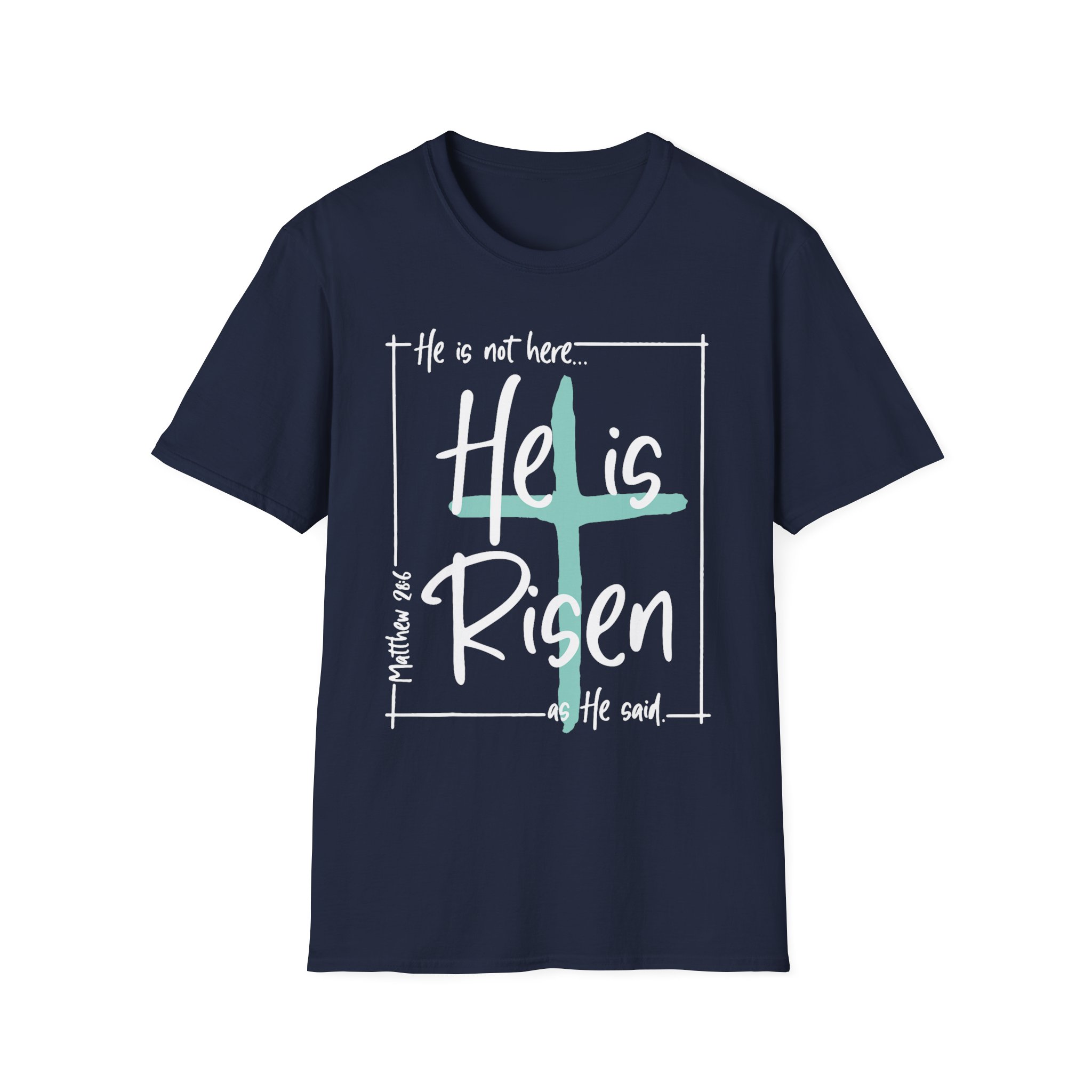 He Is Risen T-Shirt — Christian Easter Cross Tee - Image 15