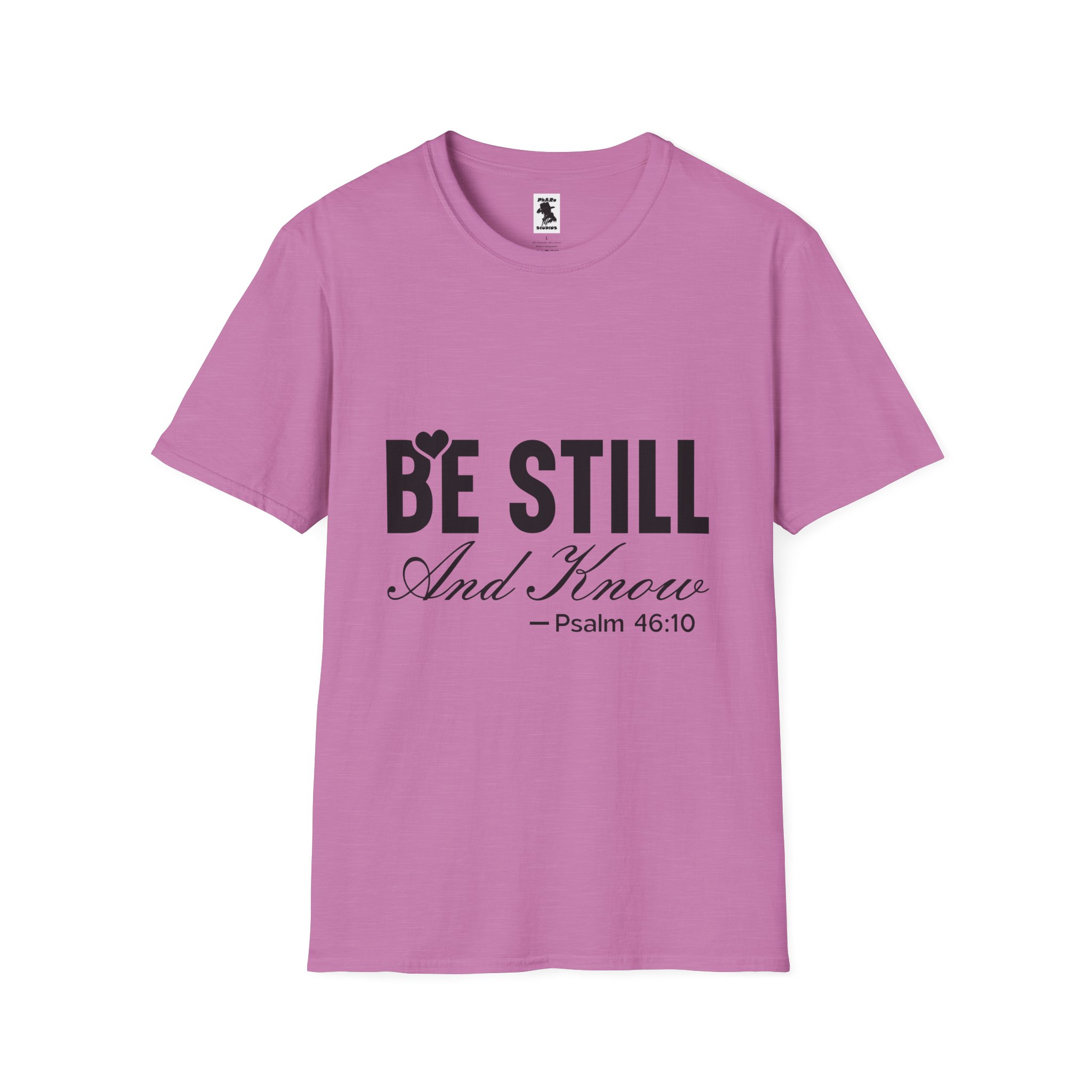 Be Still and Know Unisex Softstyle T-Shirt - Inspirational Christian Apparel - Image 37