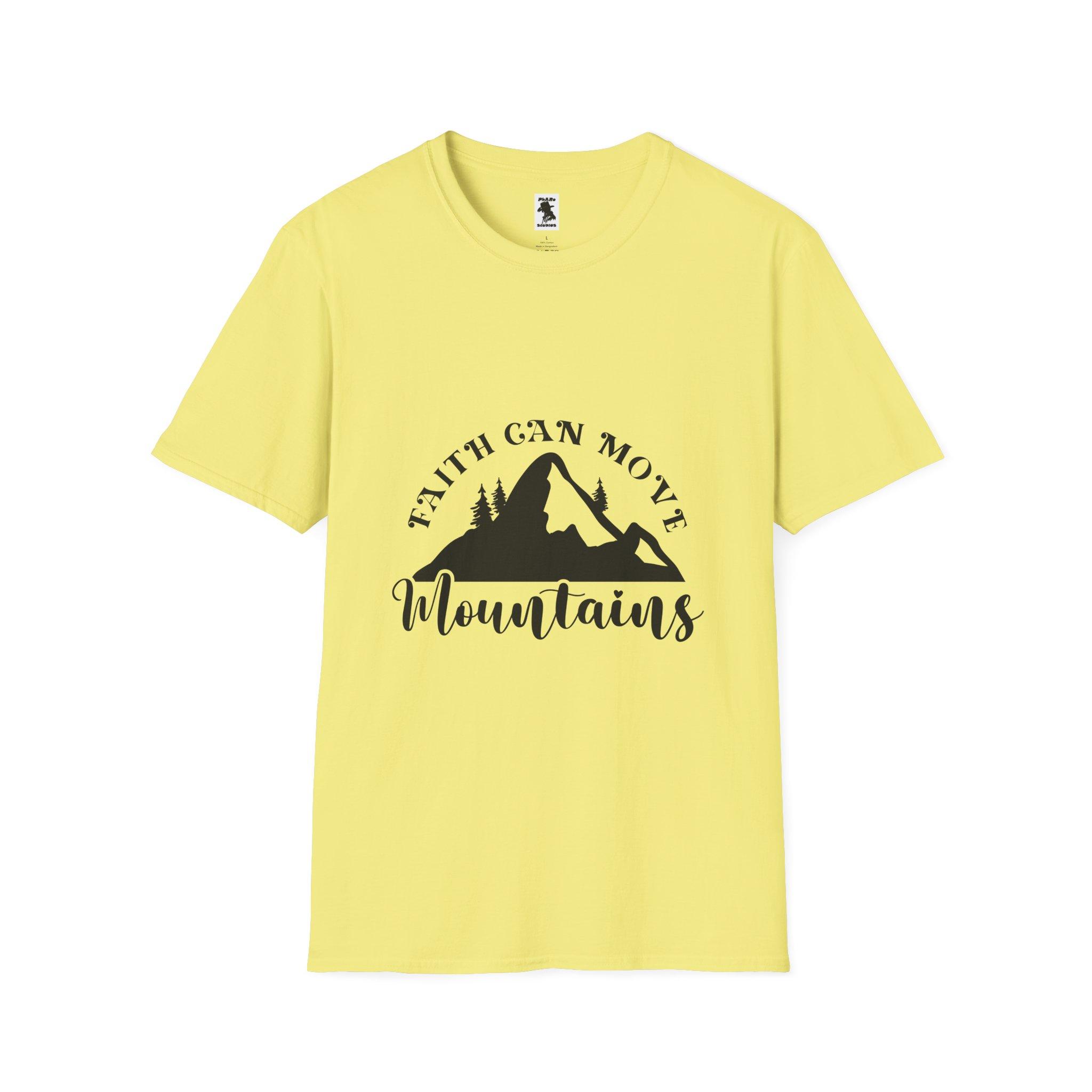 Inspirational Unisex Softstyle T-Shirt - 'Faith Can Move Mountains' - Image 9