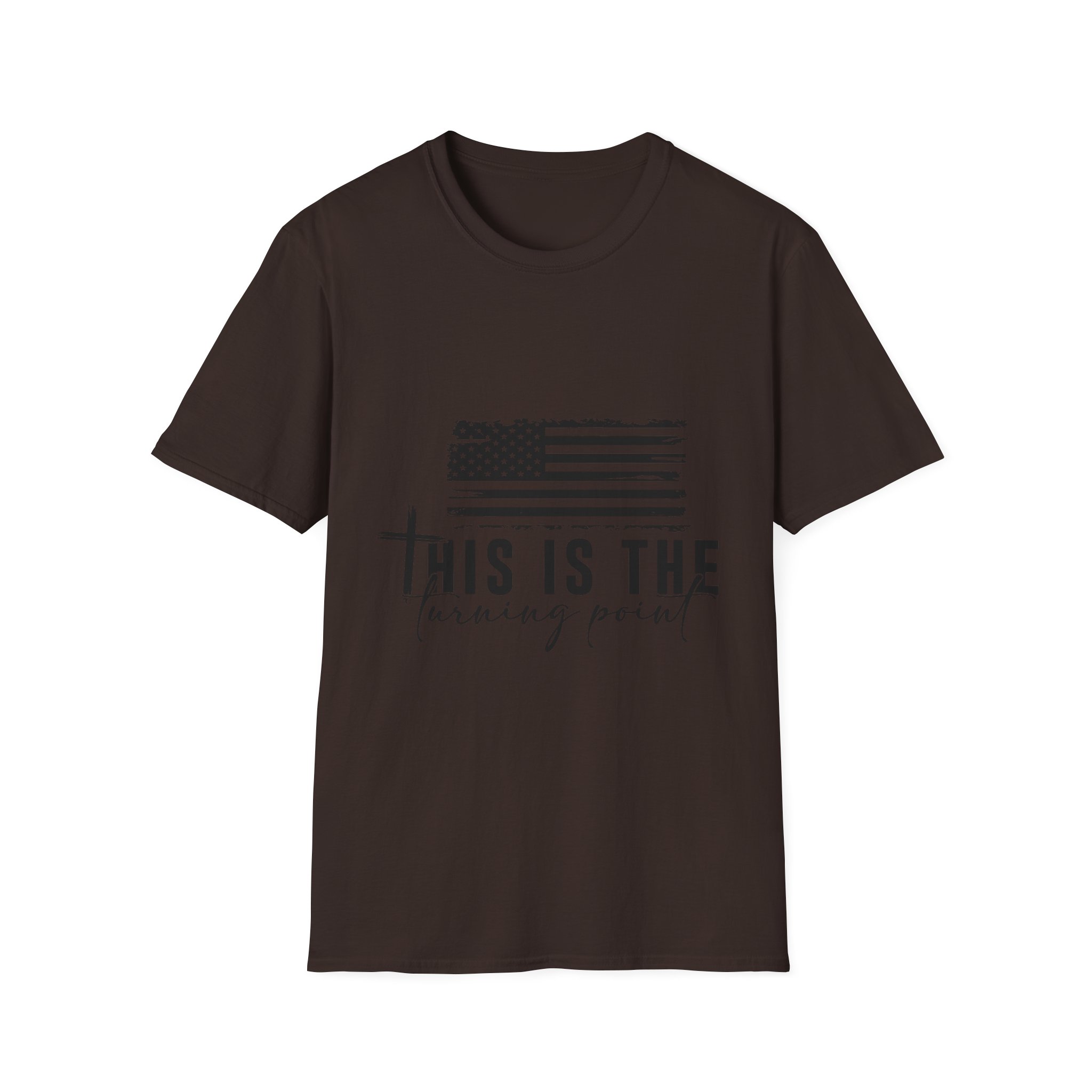 "This Is The Turning Point" Distressed American Flag Tee - Image 7