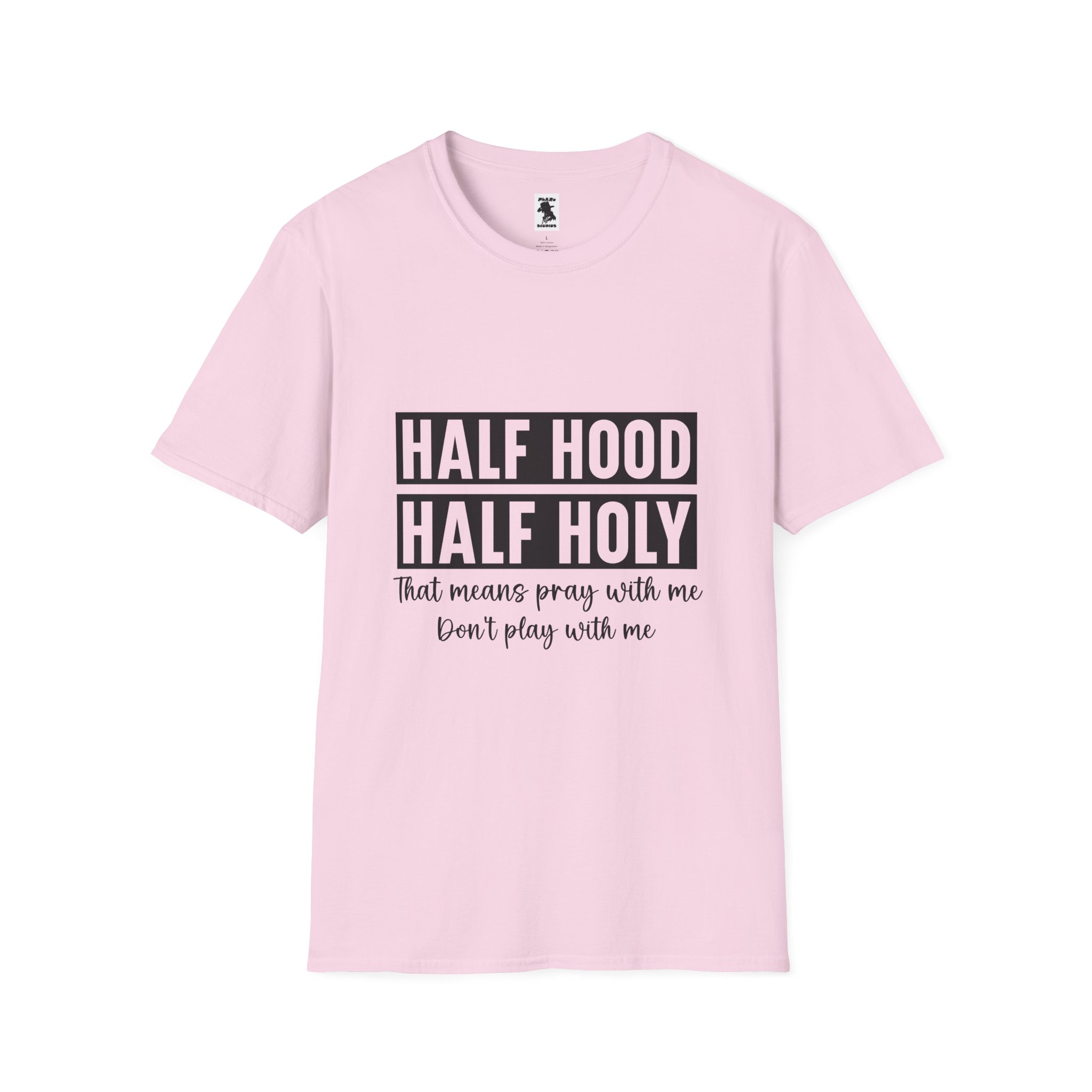 Half Hood Half Holy Unisex Softstyle T-Shirt - Pray with Me Graphic Tee - Image 37