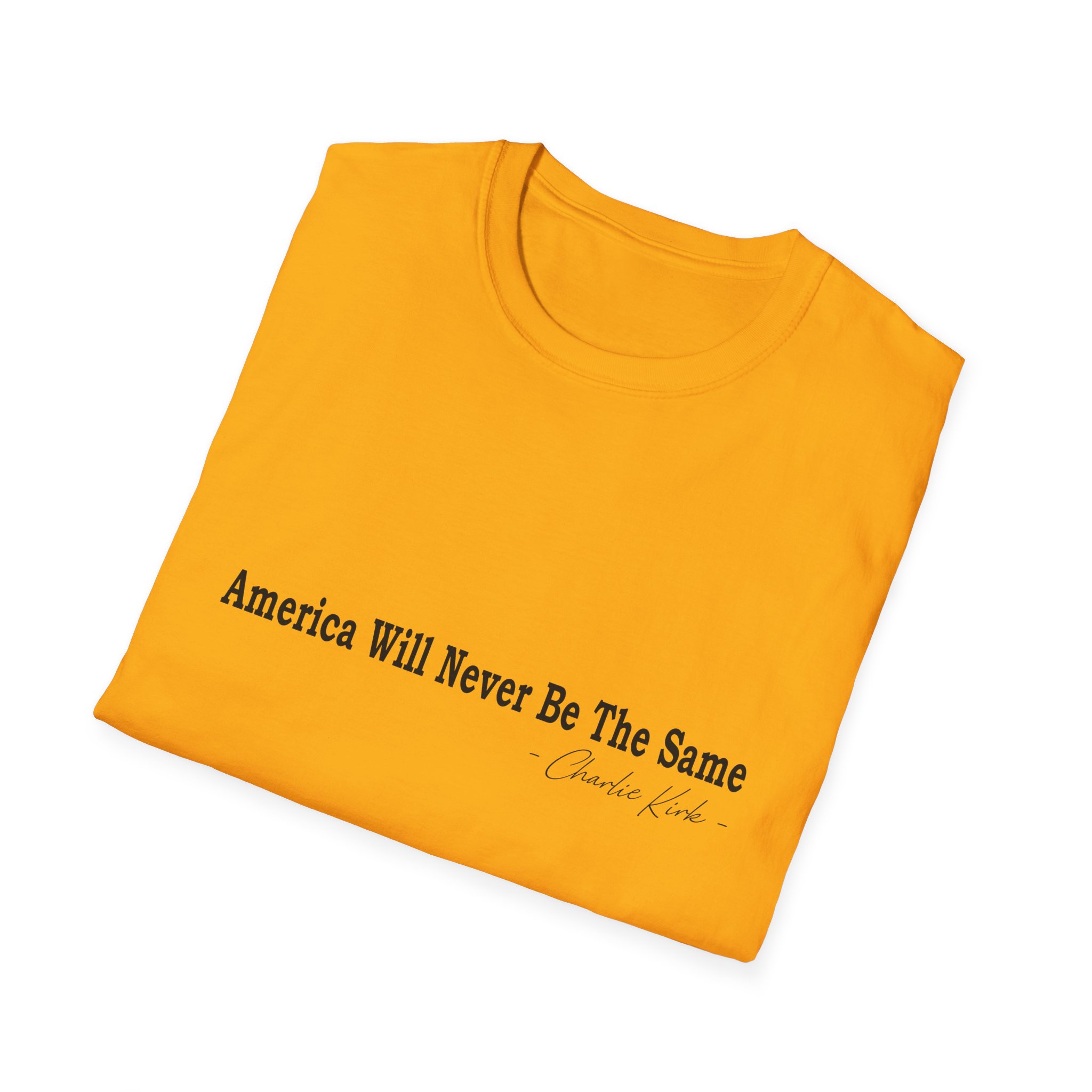 "America Will Never Be The Same" Minimalist Statement Tee - Image 8