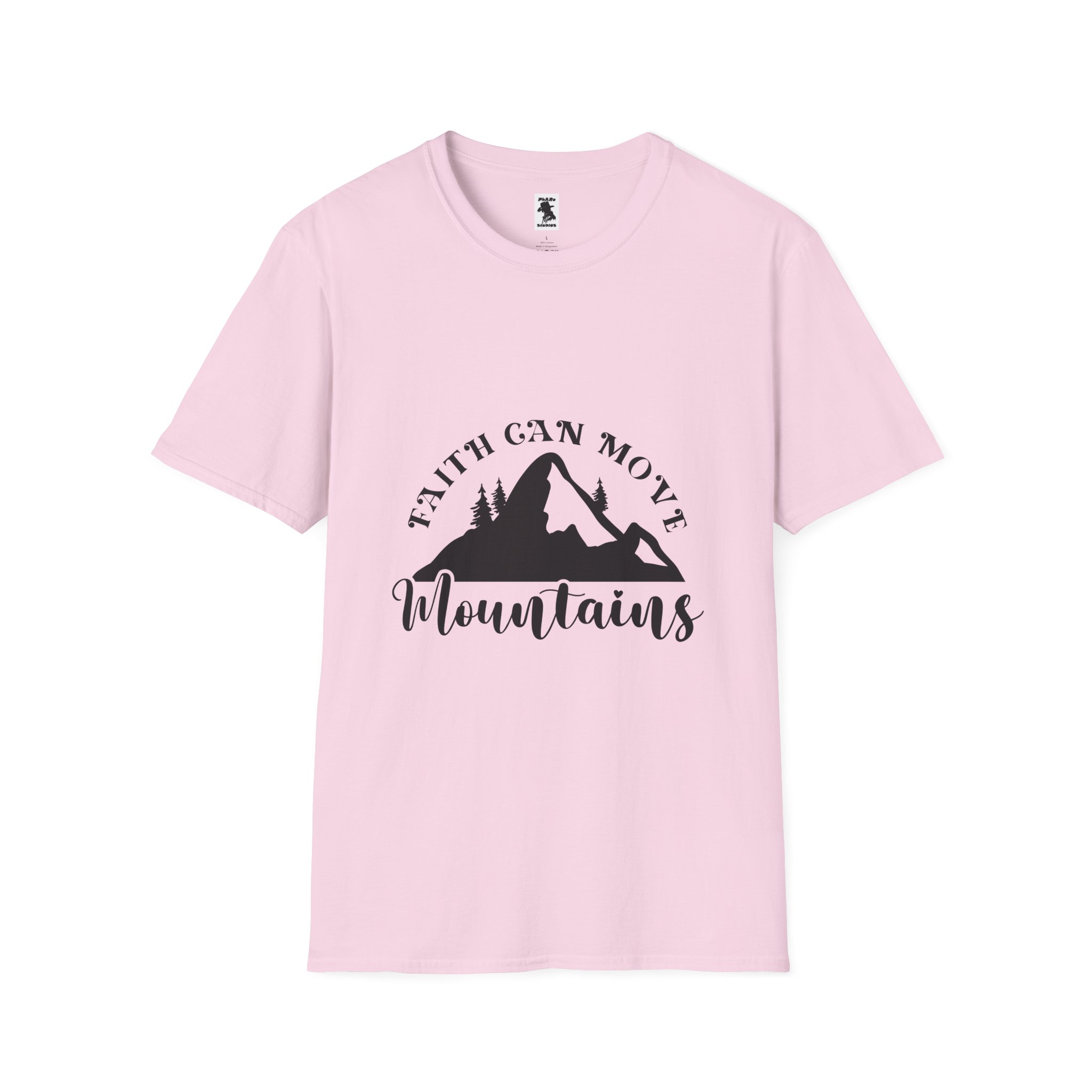 Inspirational Unisex Softstyle T-Shirt - 'Faith Can Move Mountains' - Image 33