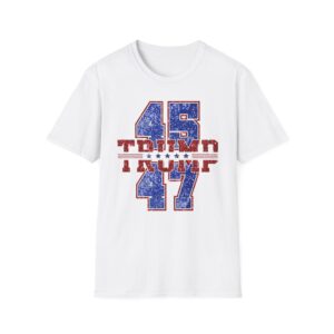 Trump 45-47 Patriotic Graphic T-Shirt