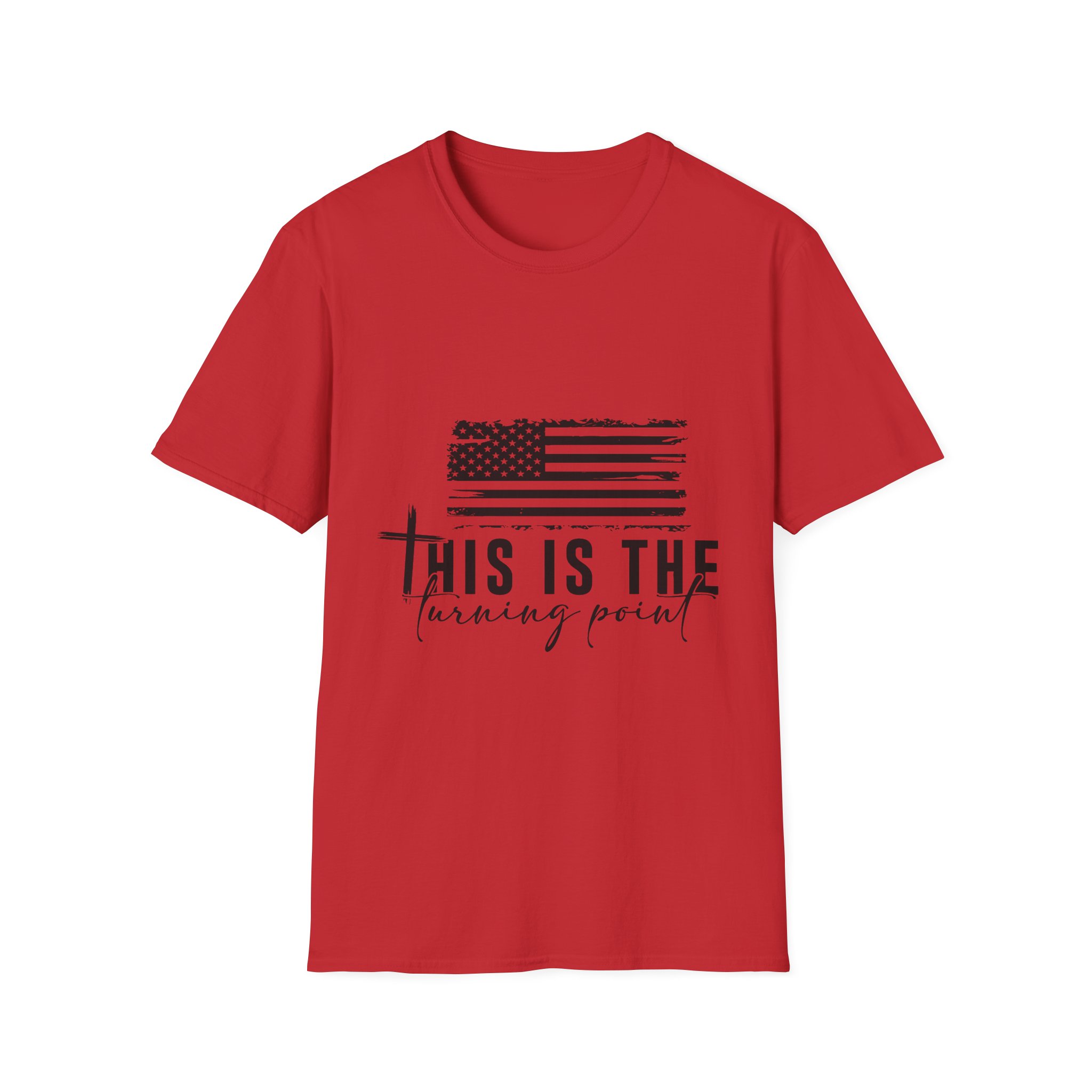 "This Is The Turning Point" Distressed American Flag Tee - Image 23