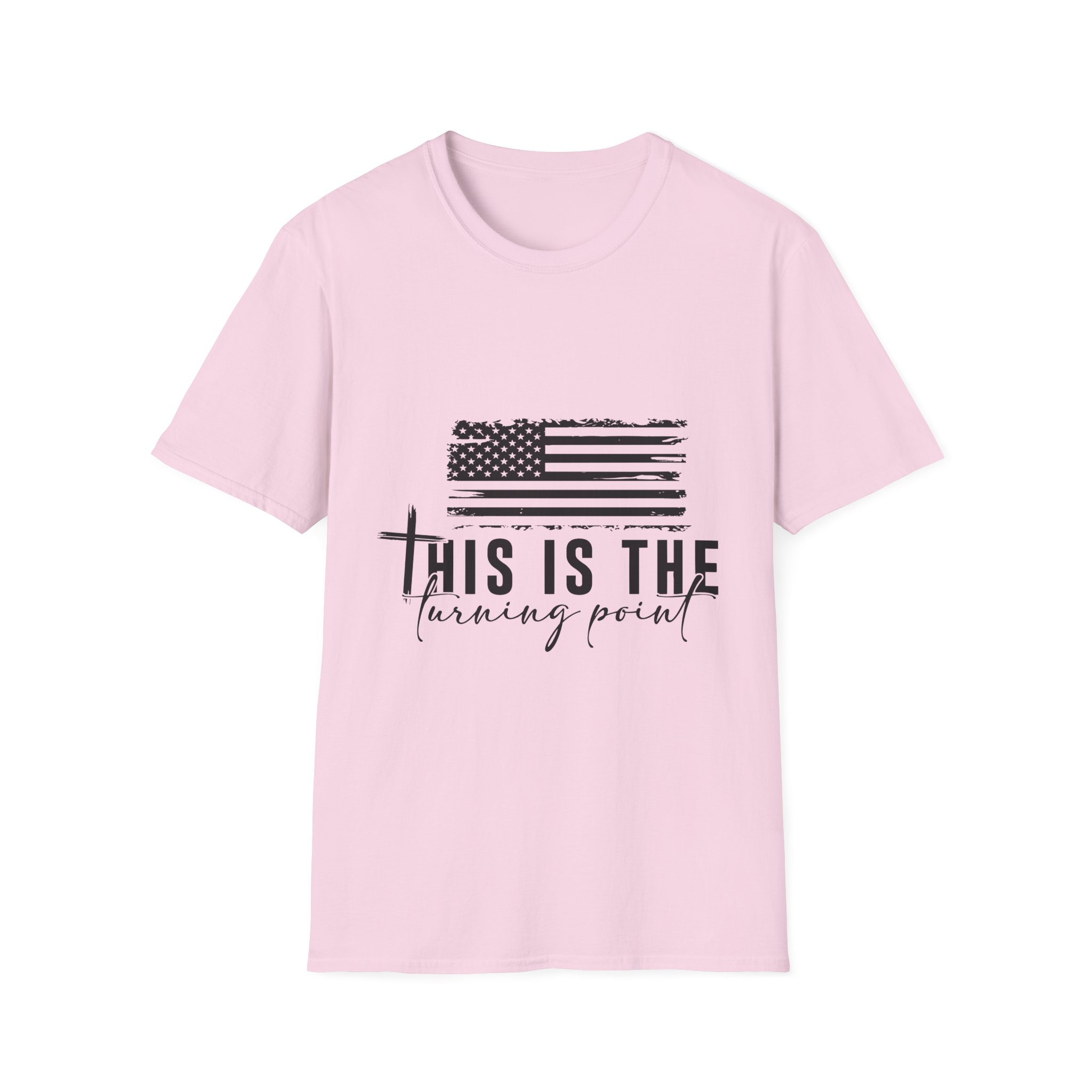 "This Is The Turning Point" Distressed American Flag Tee - Image 21