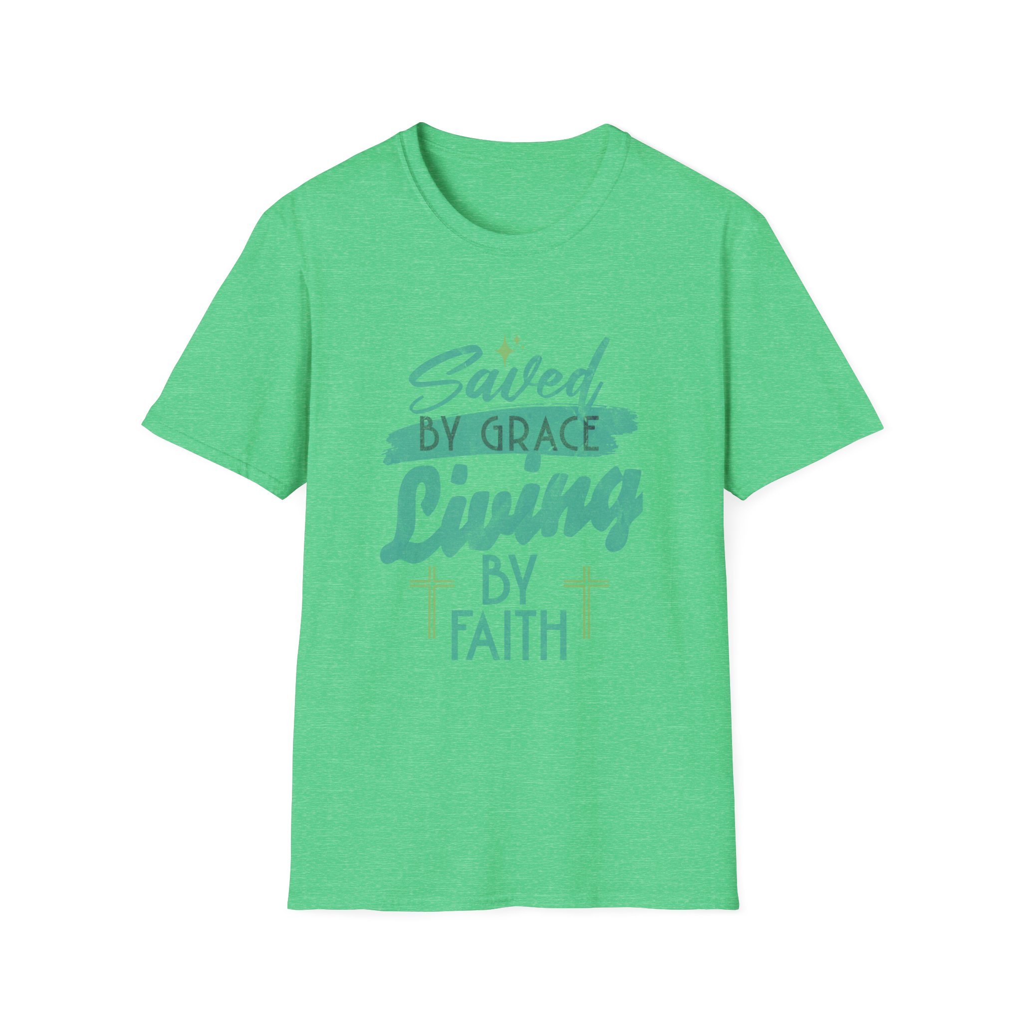 Saved by Grace, Living by Faith T-Shirt — Christian Faith Graphic Tee - Image 7