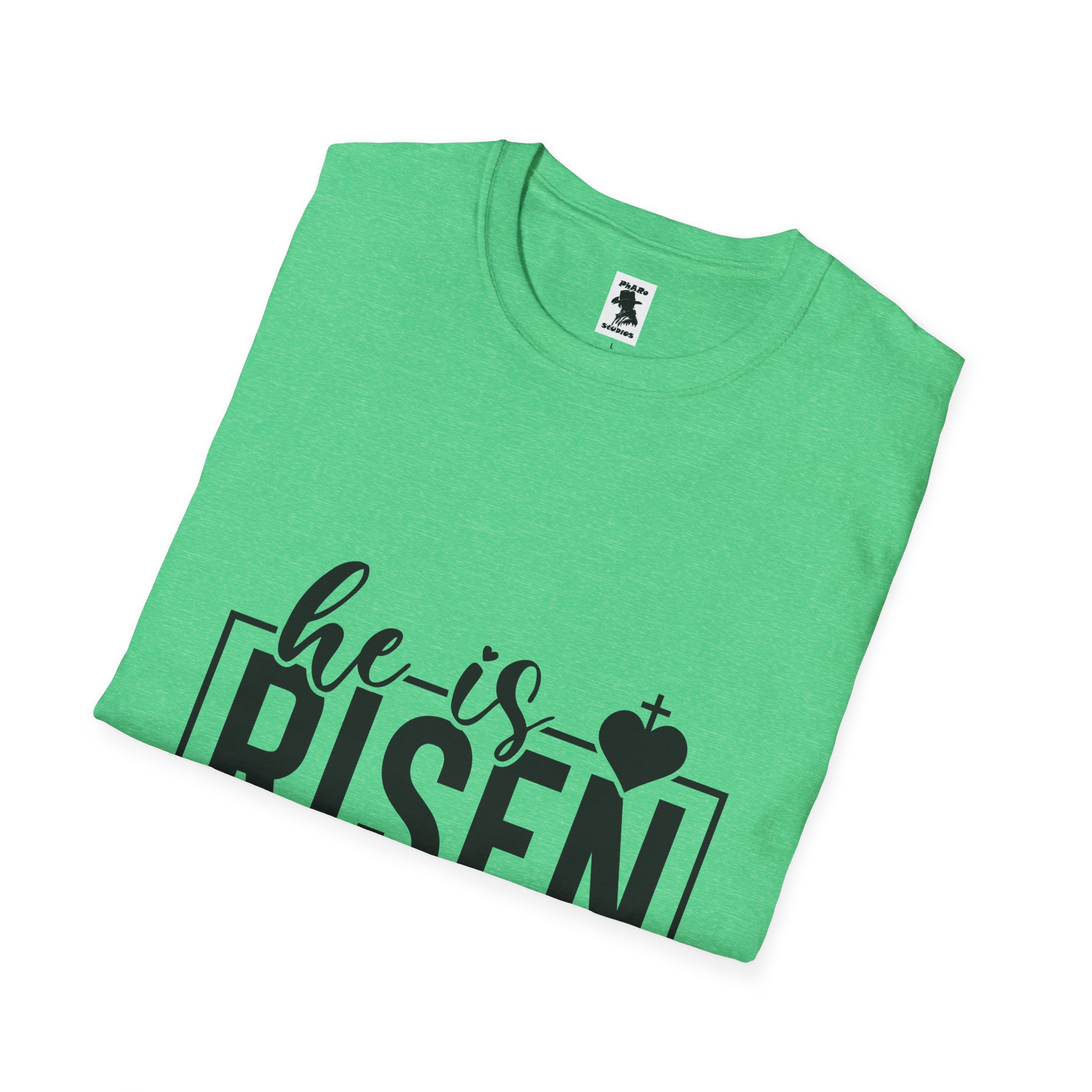 He Is Risen Unisex Softstyle T-Shirt - Faith Inspired Design for Easter Celebrations - Image 4