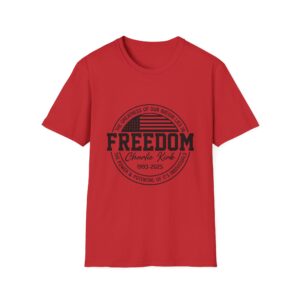 Freedom Memorial T-Shirt – 'Freedom' Vintage Flag Tribute (Charlie Kirk 1993–2025)