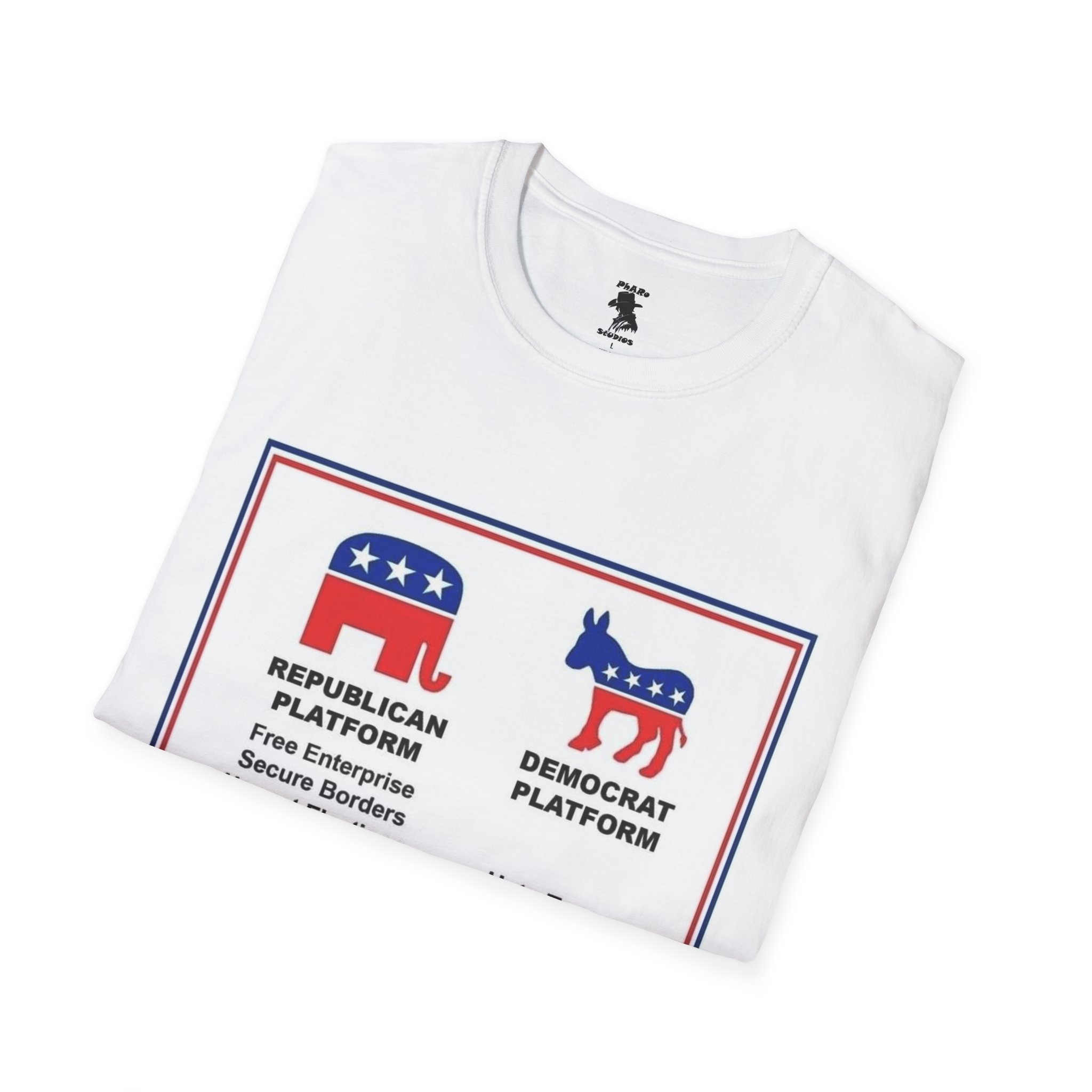 Unisex Softstyle T-Shirt - Republican vs Democrat Beliefs - Image 4