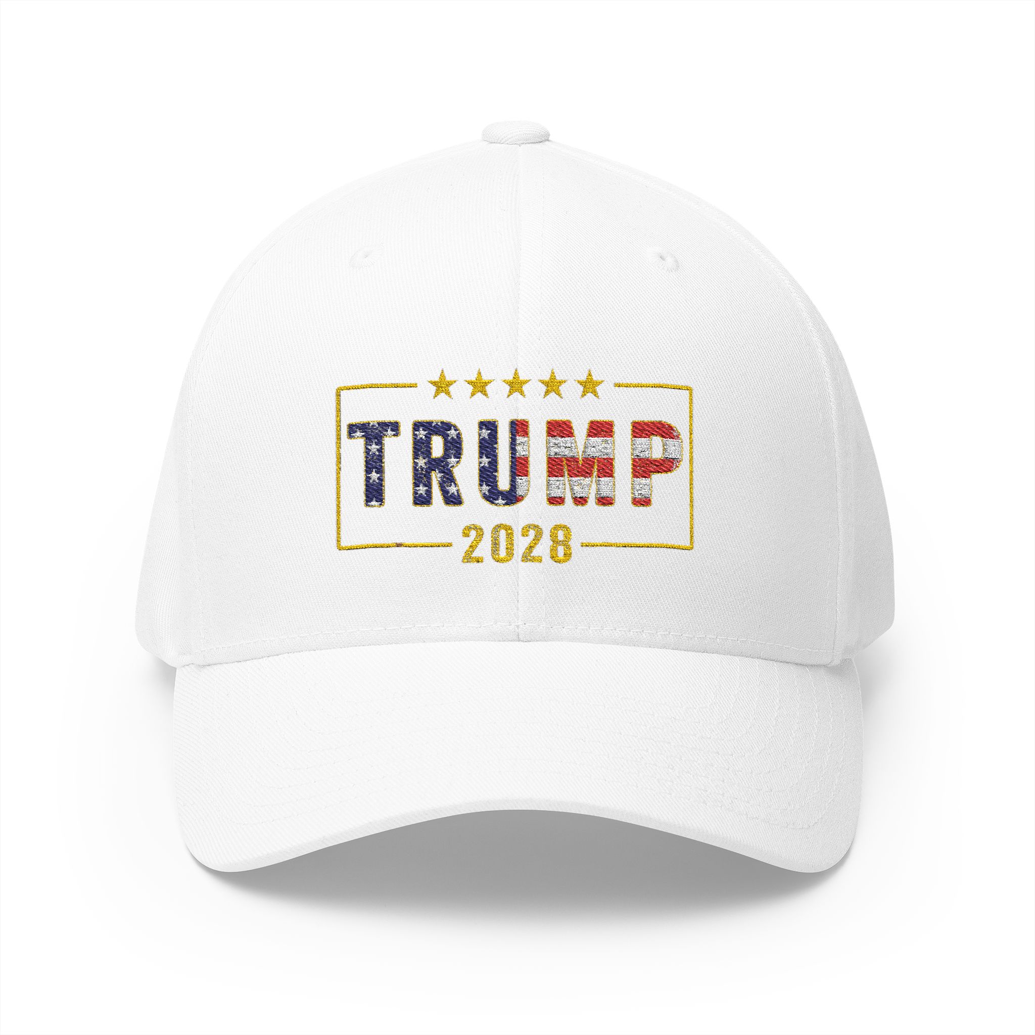 Trump 2028 Embroidered Baseball Cap — Patriotic American Flag Design - Image 5