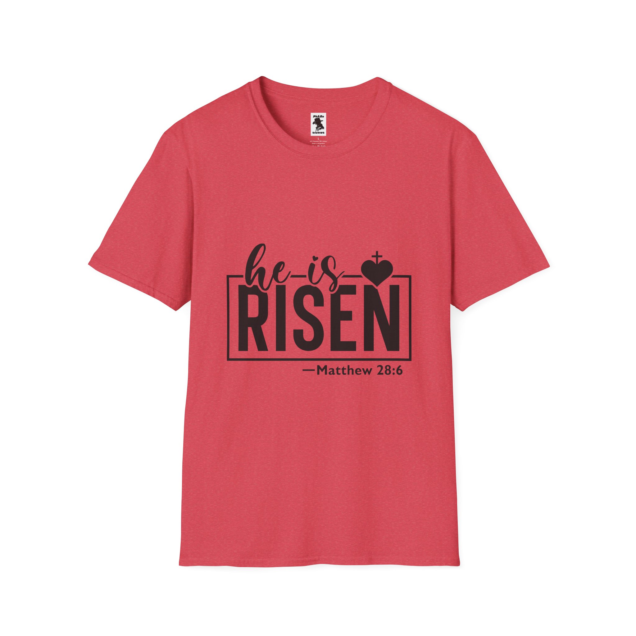 He Is Risen Unisex Softstyle T-Shirt - Faith Inspired Design for Easter Celebrations - Image 49