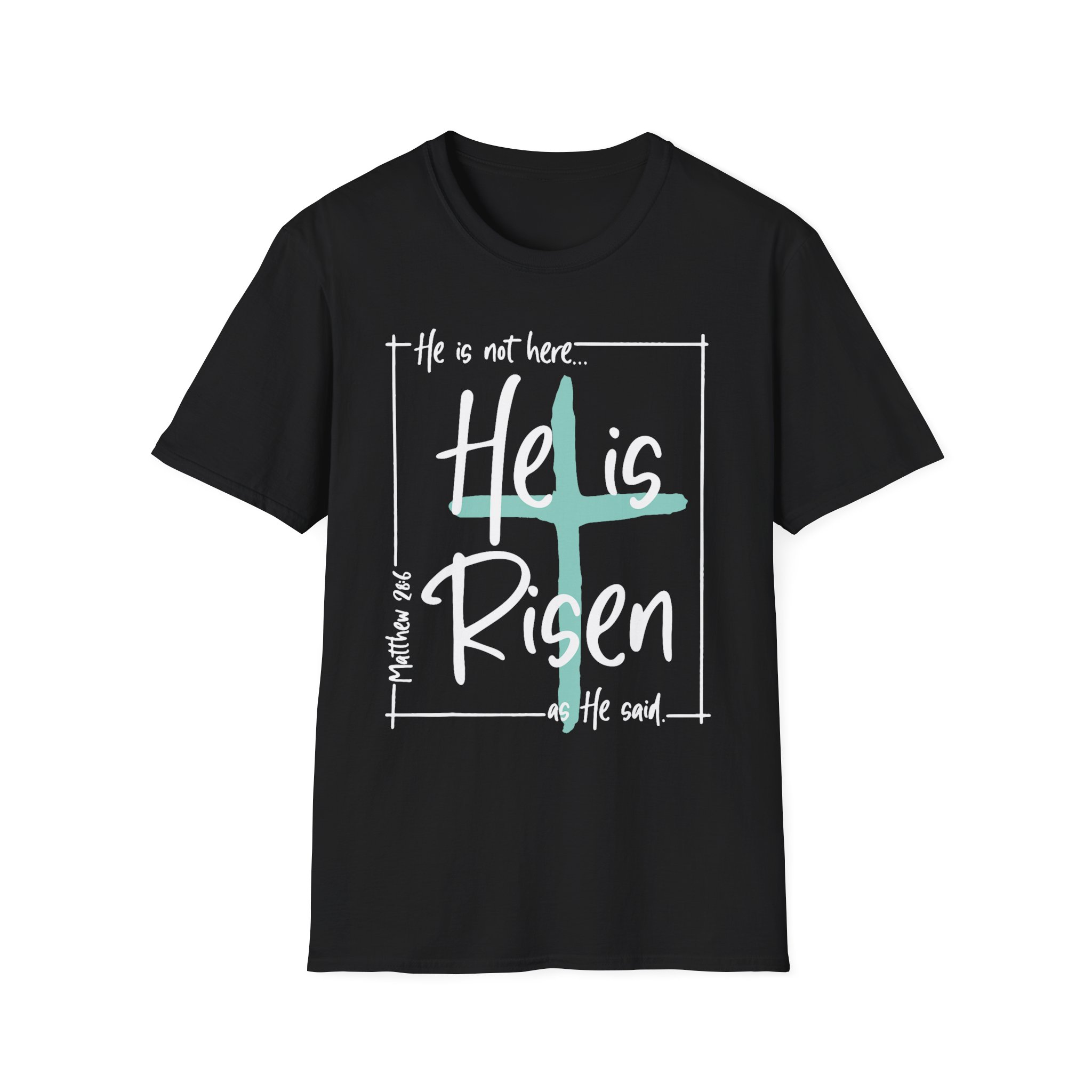 He Is Risen T-Shirt — Christian Easter Cross Tee - Image 3