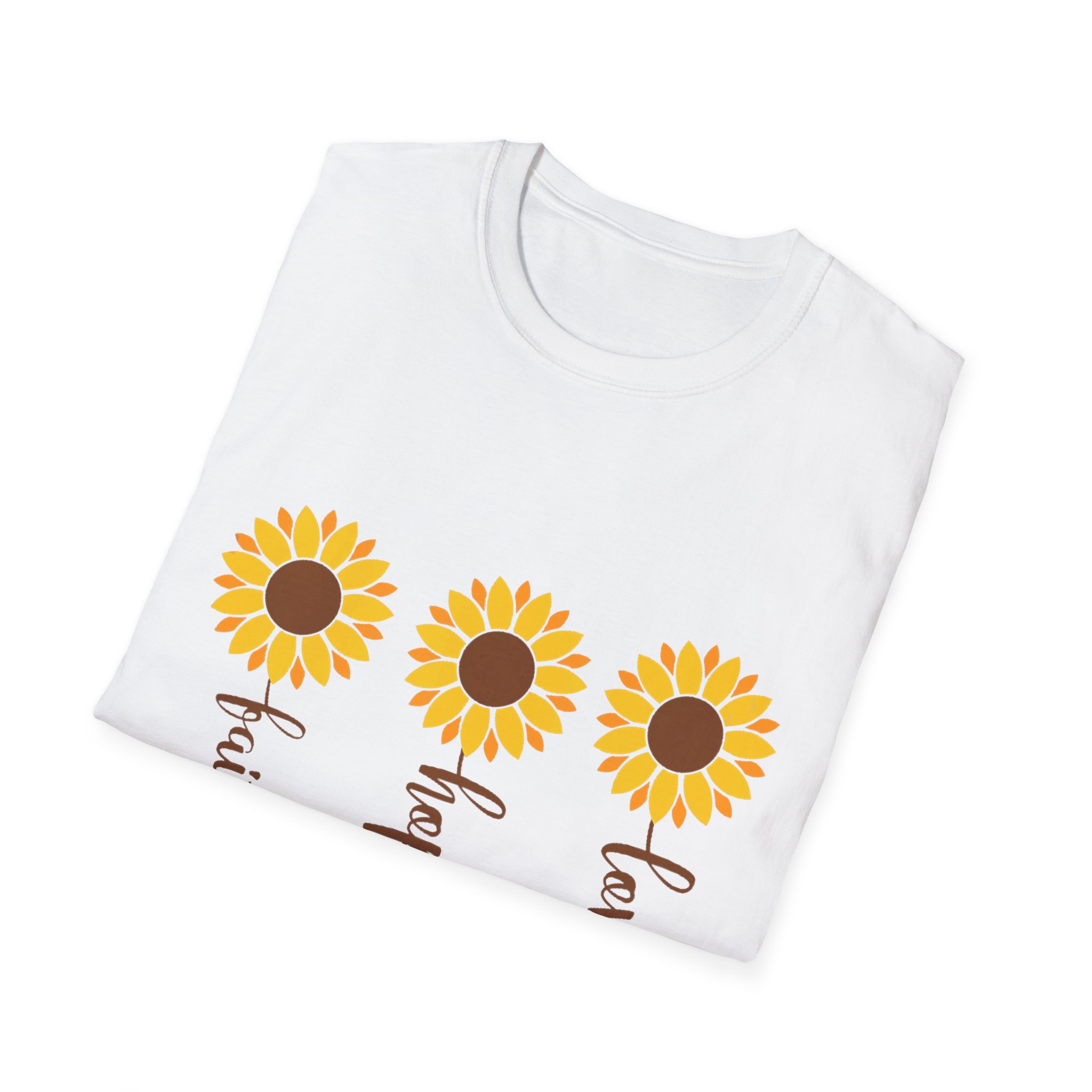 Sunflower Hope Faith Love T-Shirt — Inspirational Floral Tee - Image 4
