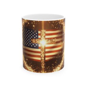 Founders Circle Ceramic Mug | Inspirational Coffee Cup | USA Flag Design | Perfect for Holidays, Gifts, and Everyday Use