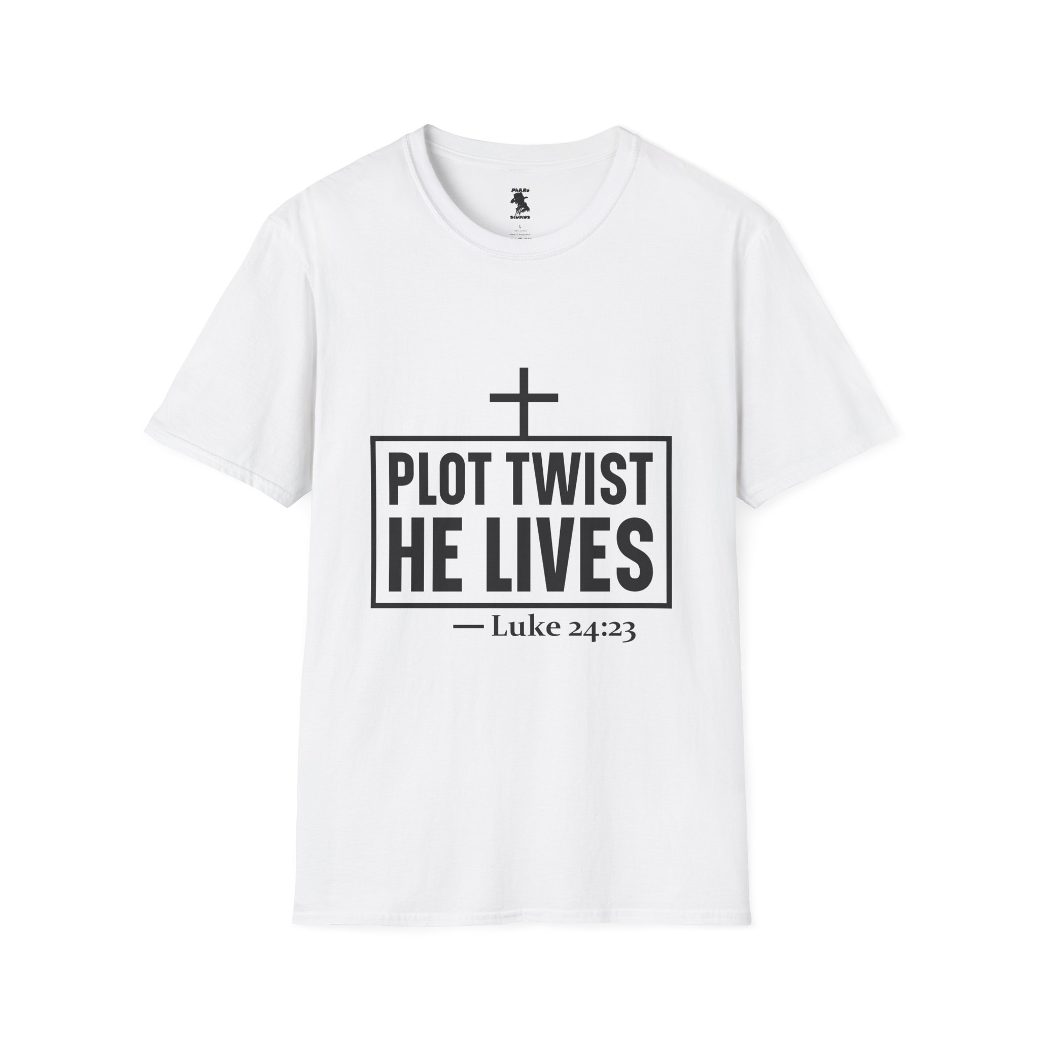 Unisex Softstyle T-Shirt - 'Plot Twist He Lives' Inspirational Faith Shirt - Image 5