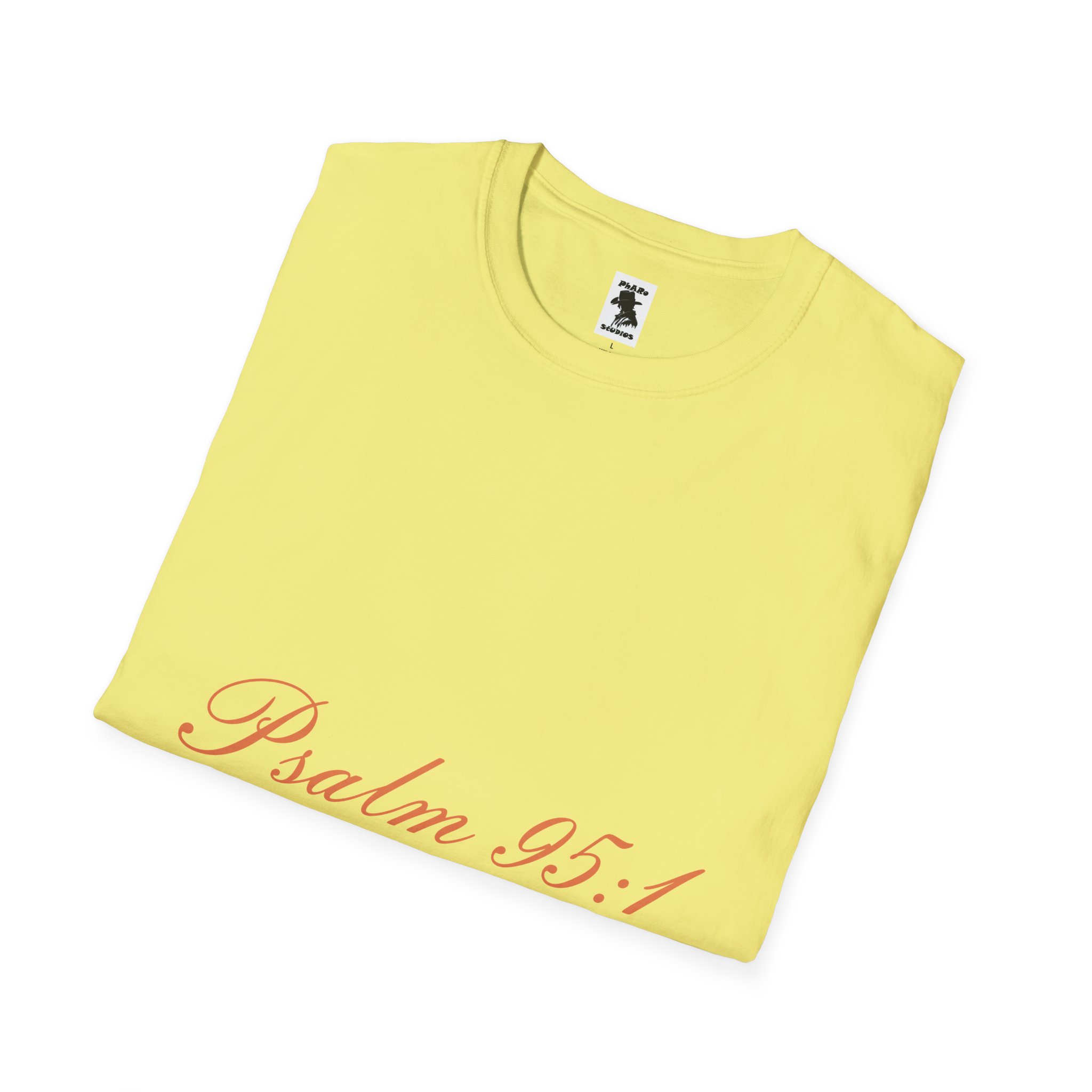 Inspirational Psalm 95:1 Unisex Softstyle T-Shirt - Image 12