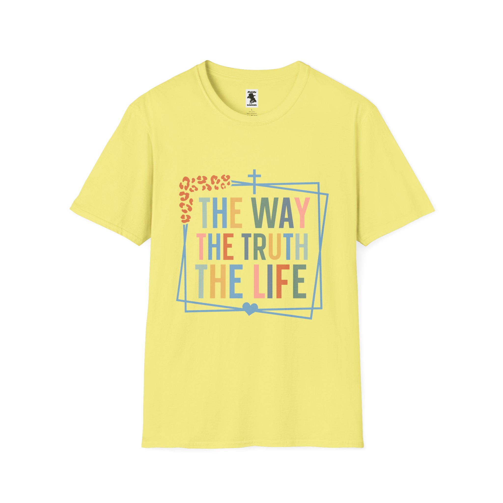 Inspirational Unisex Softstyle T-Shirt - "The Way, The Truth, The Life" - Image 9
