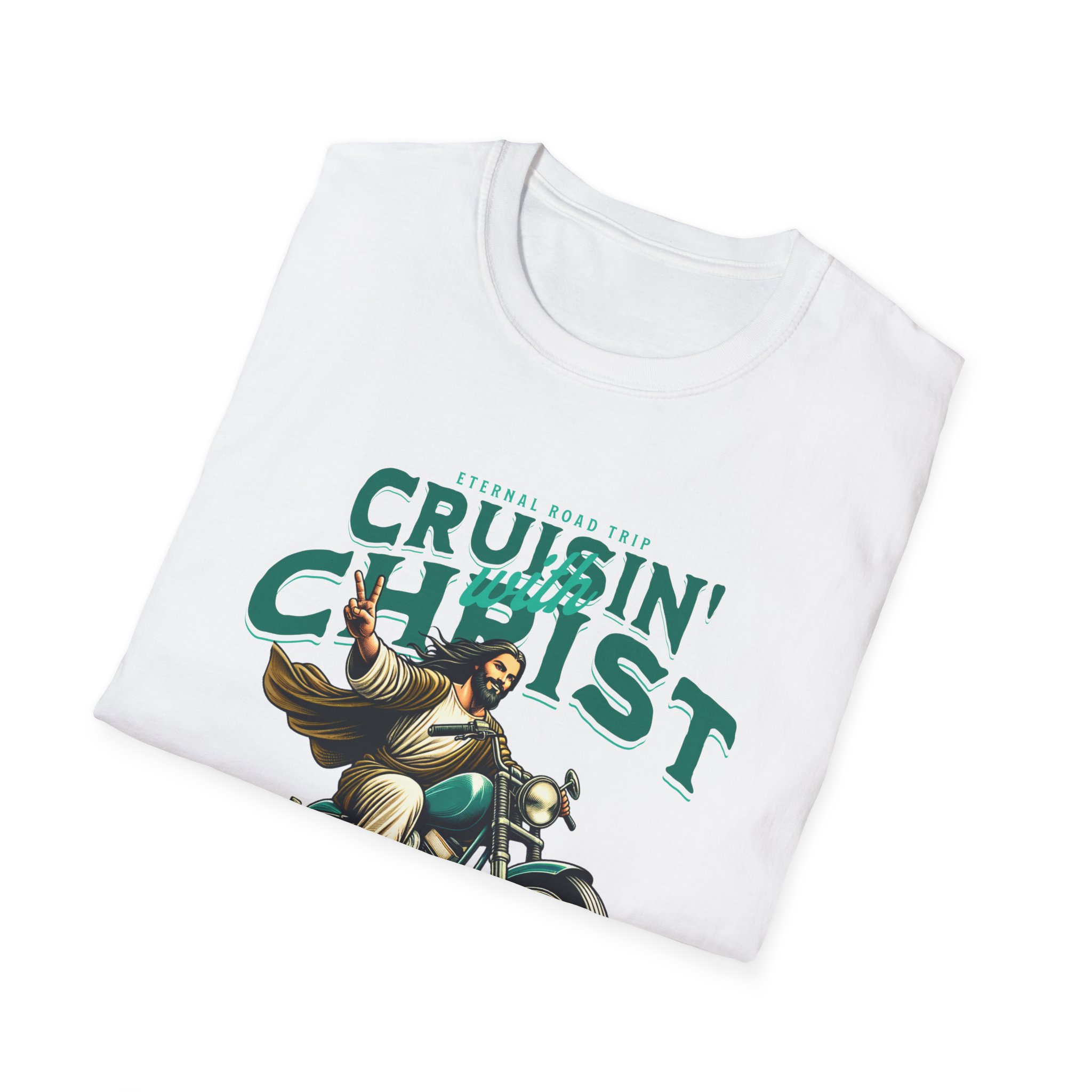 Cruisin' with Christ Motorcycle T-Shirt - Image 4