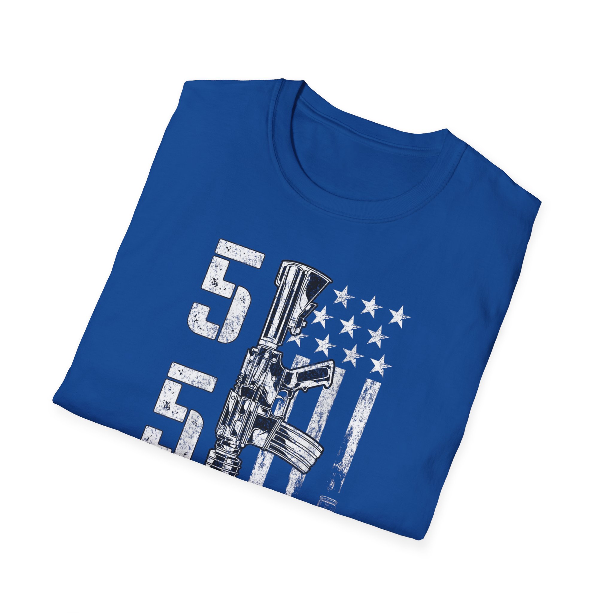 556 Flag Rifle T‑Shirt — Military Veteran Patriotic Ammo Design - Image 12