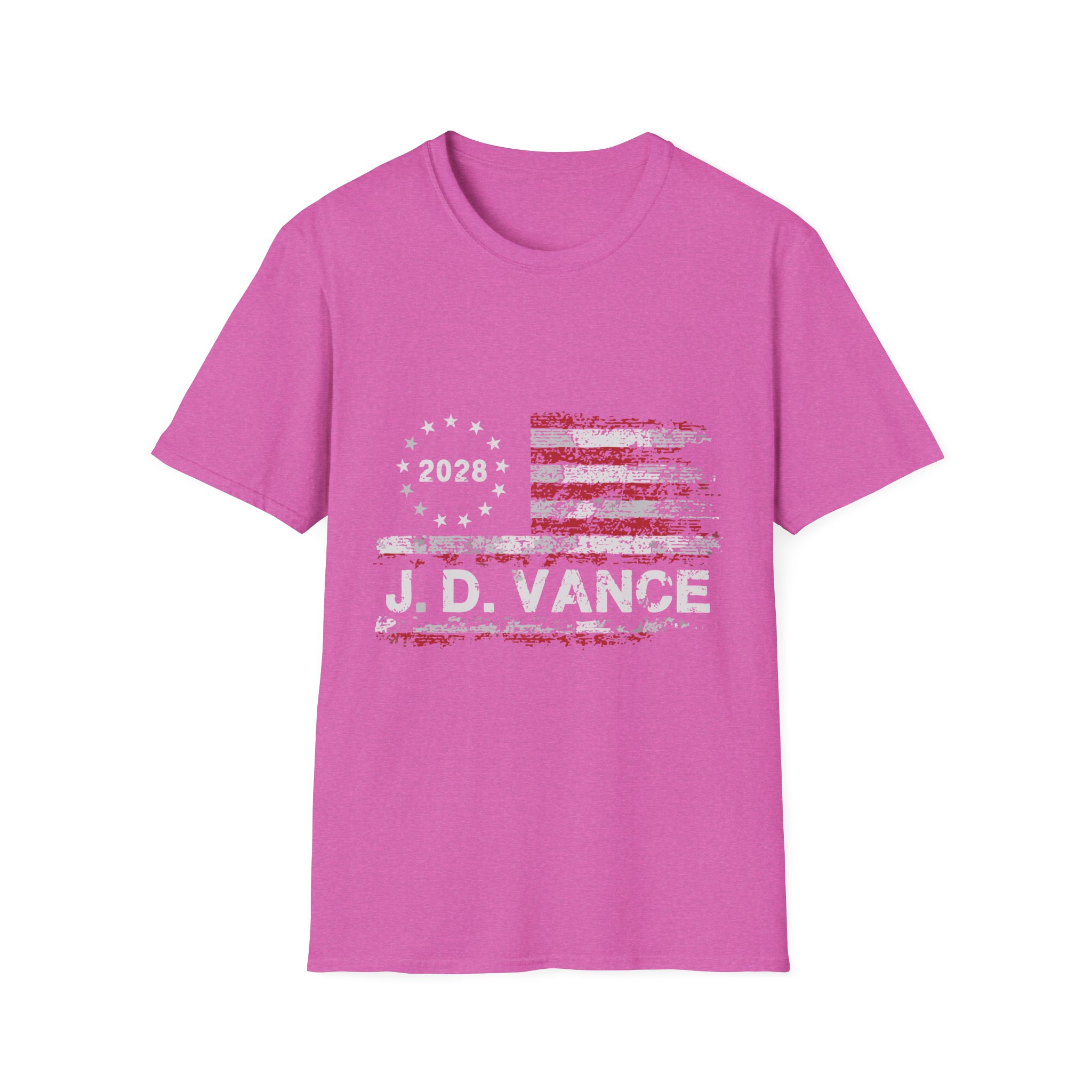 Patriotic 2028 Flag T-Shirt — J.D. Vance Distressed Campaign Design - Image 37